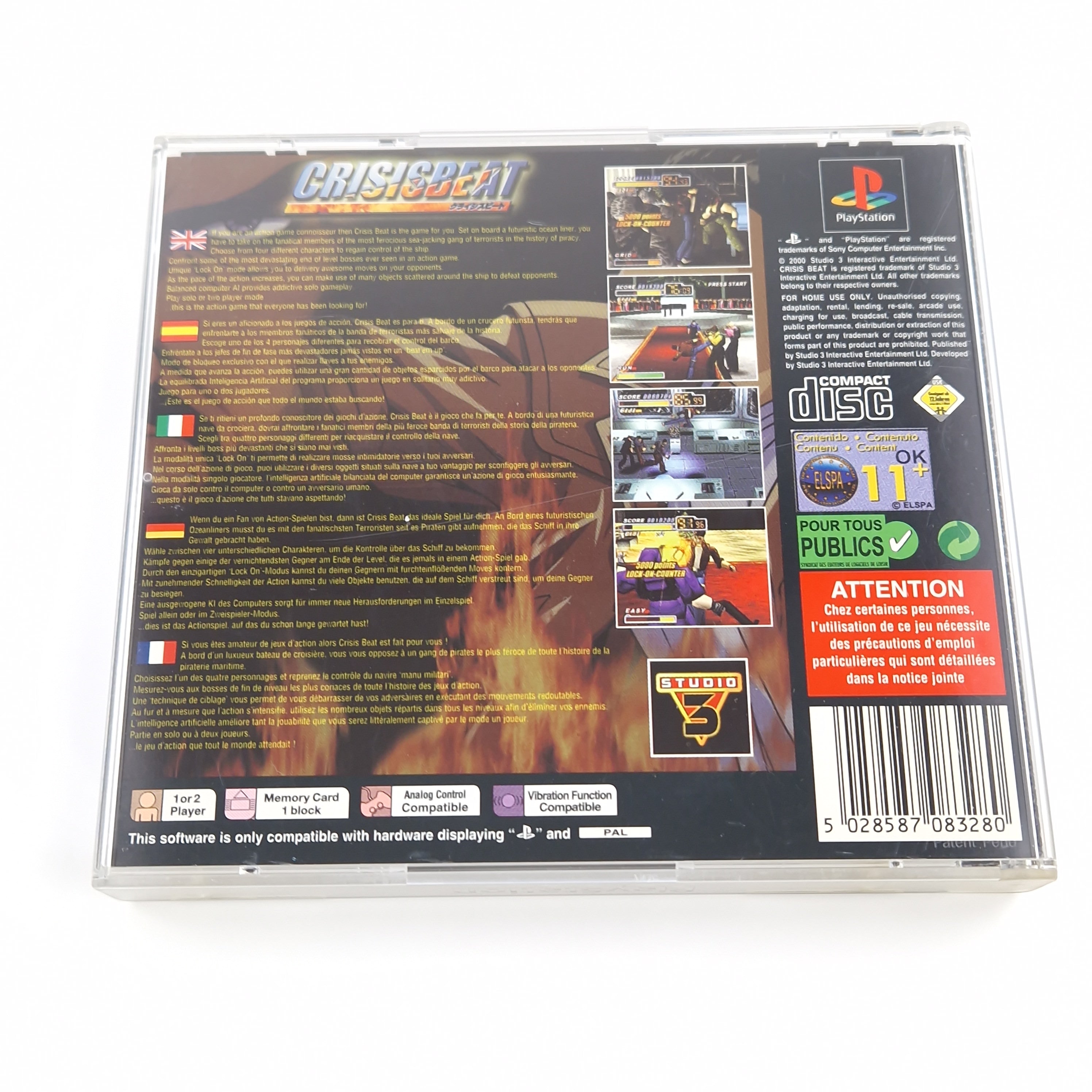 Playstation 1 Spiel – Crisis Beat (PS1 OVP PAL)