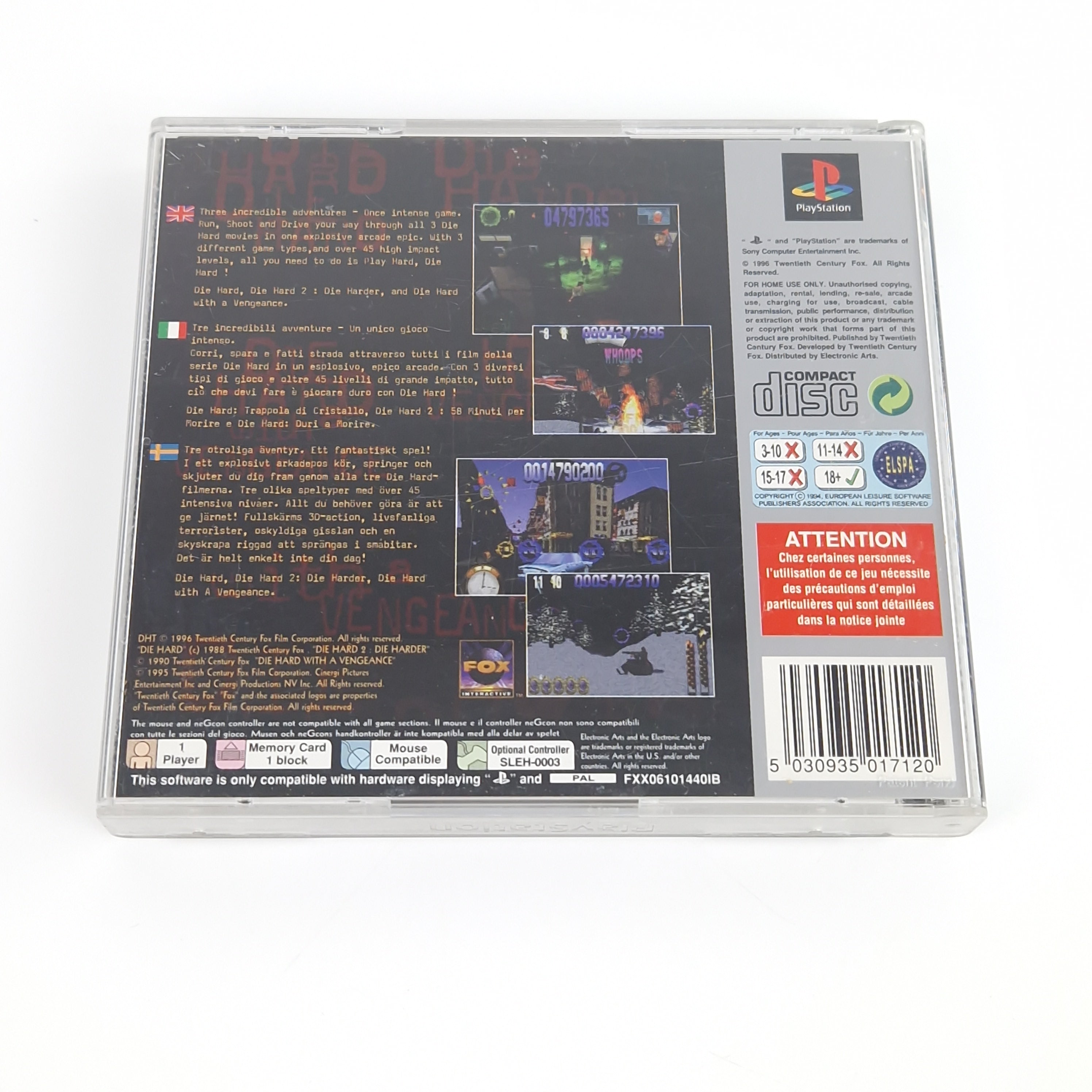 Playstation 1 Spiel – Die Hard Trilogy PS1 Platinum OVP PAL