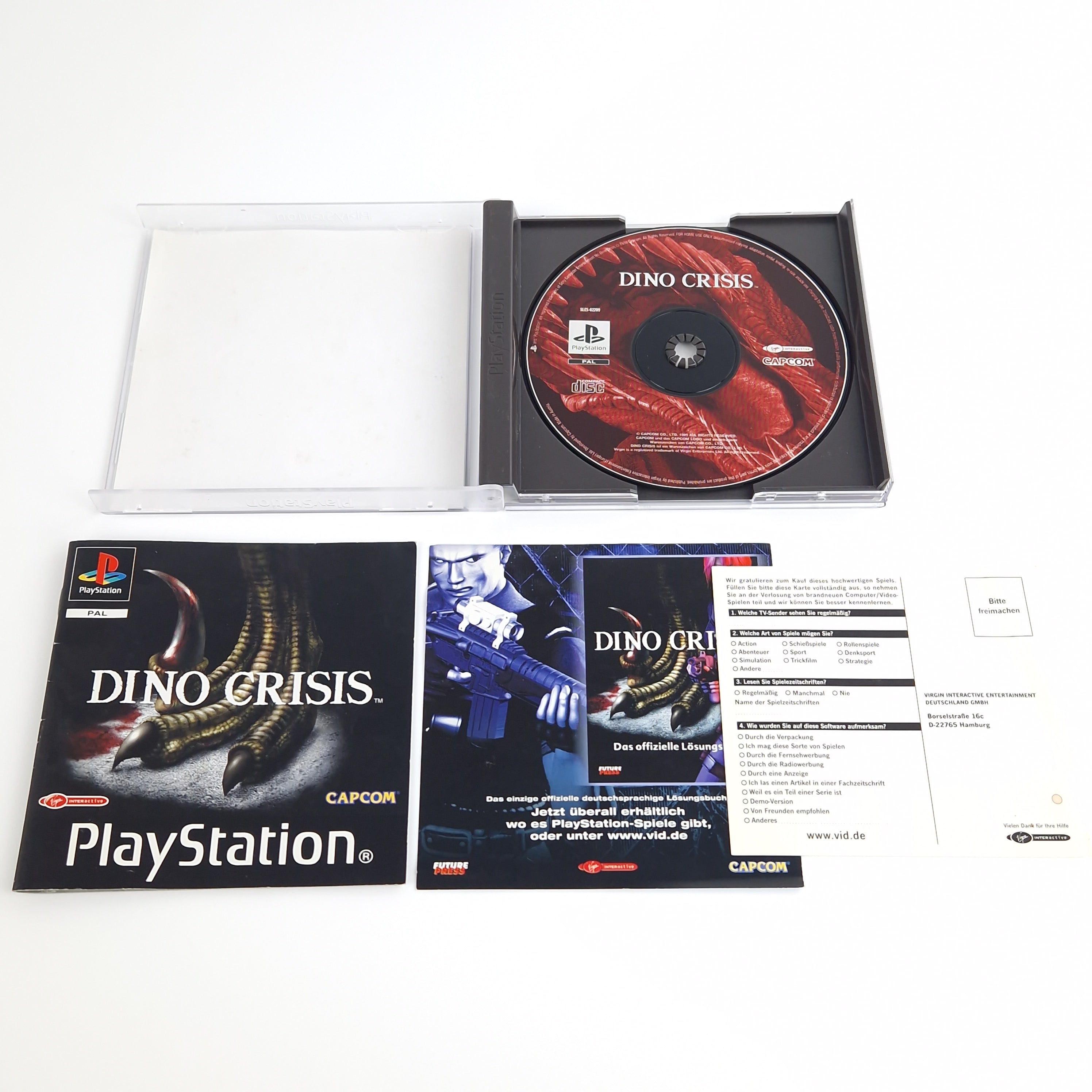 Playstation 1 Spiel – Dino Crisis mit Lösungsbuch (PAL)