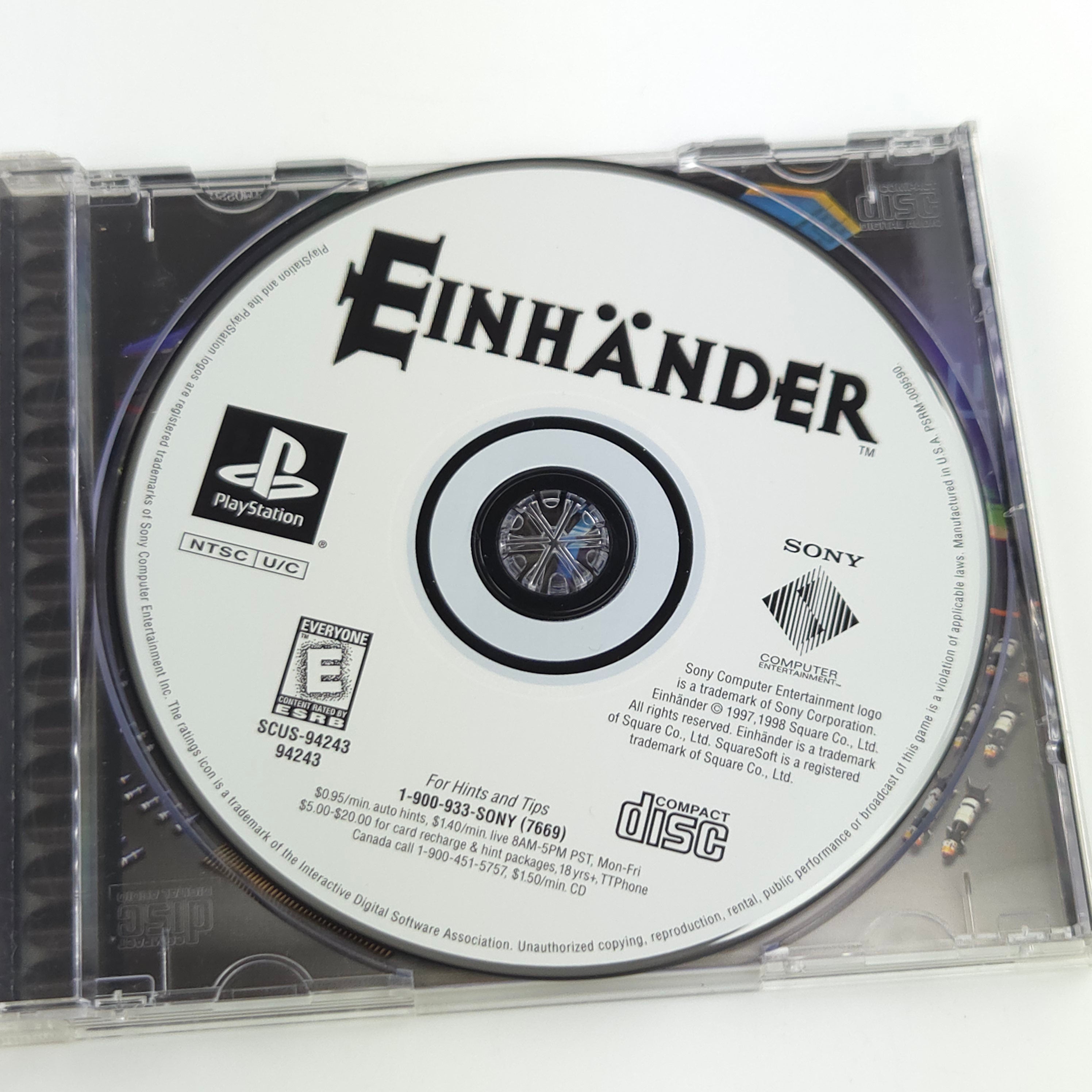 Playstation 1 Spiel – Einhänder (NTSC-USA OVP)