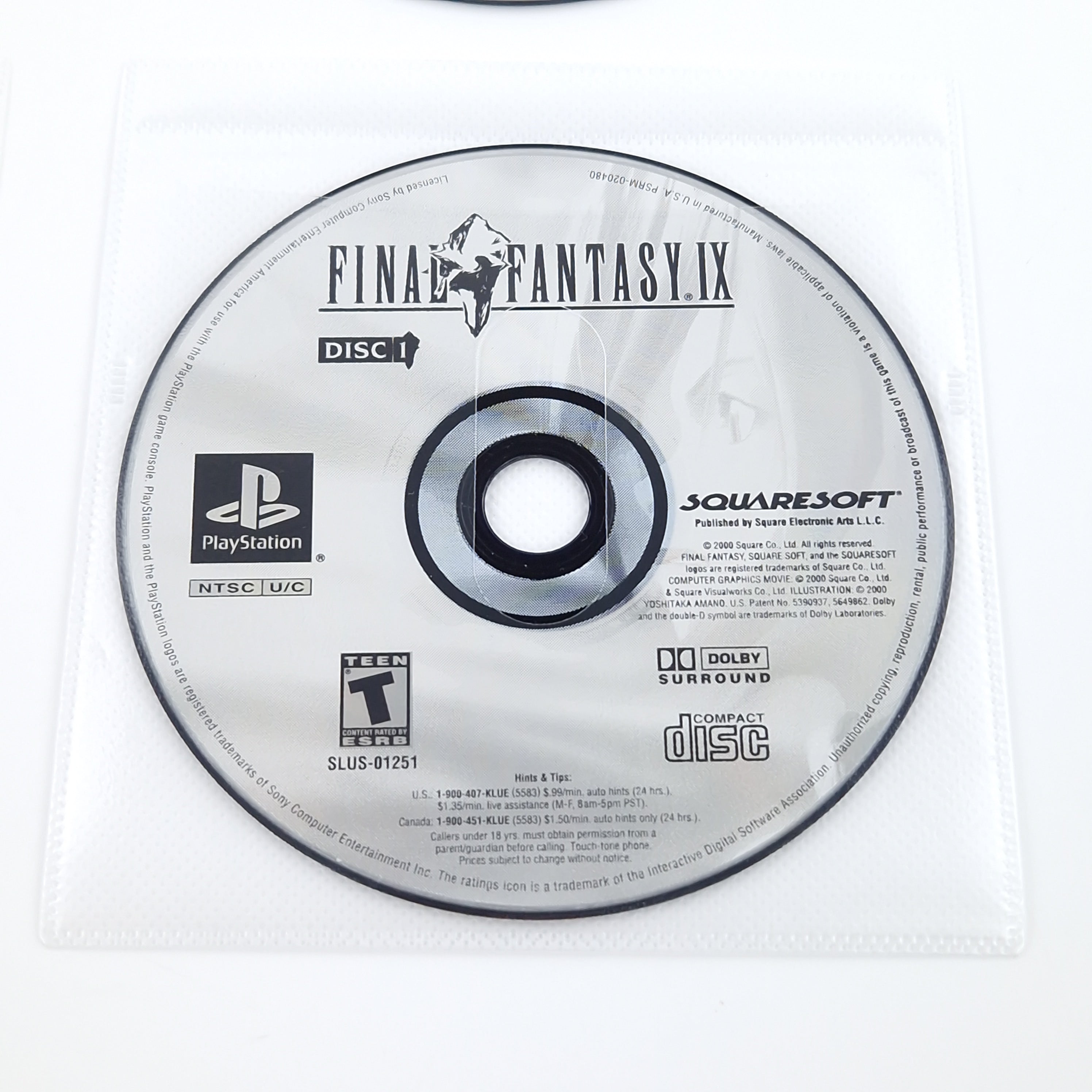 PlayStation 1 Spiel – Final Fantasy IX (NTSC-U/C)