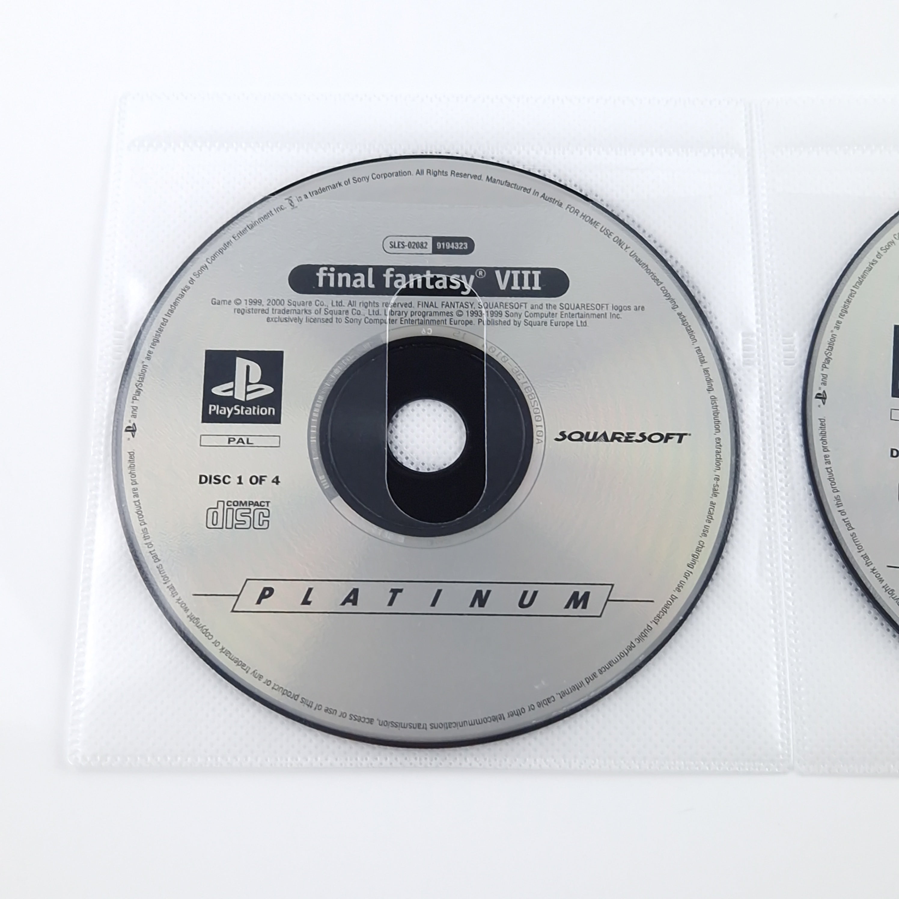 Playstation 1 Spiel – Final Fantasy VIII Platinum PS1