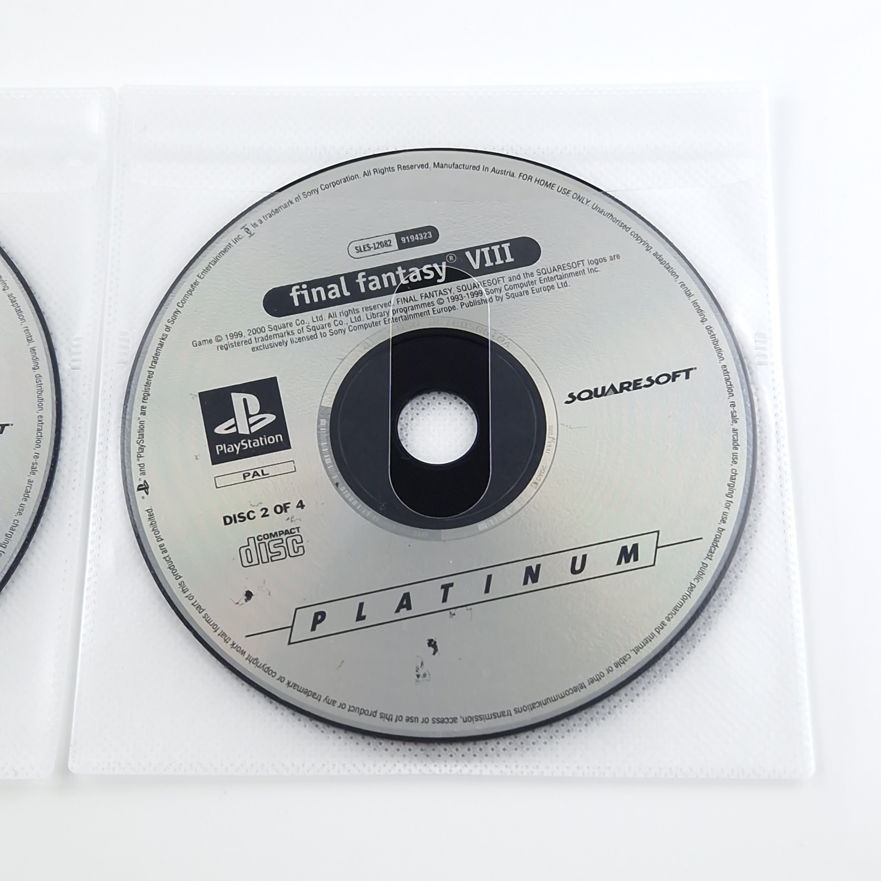 Playstation 1 Spiel – Final Fantasy VIII Platinum PS1