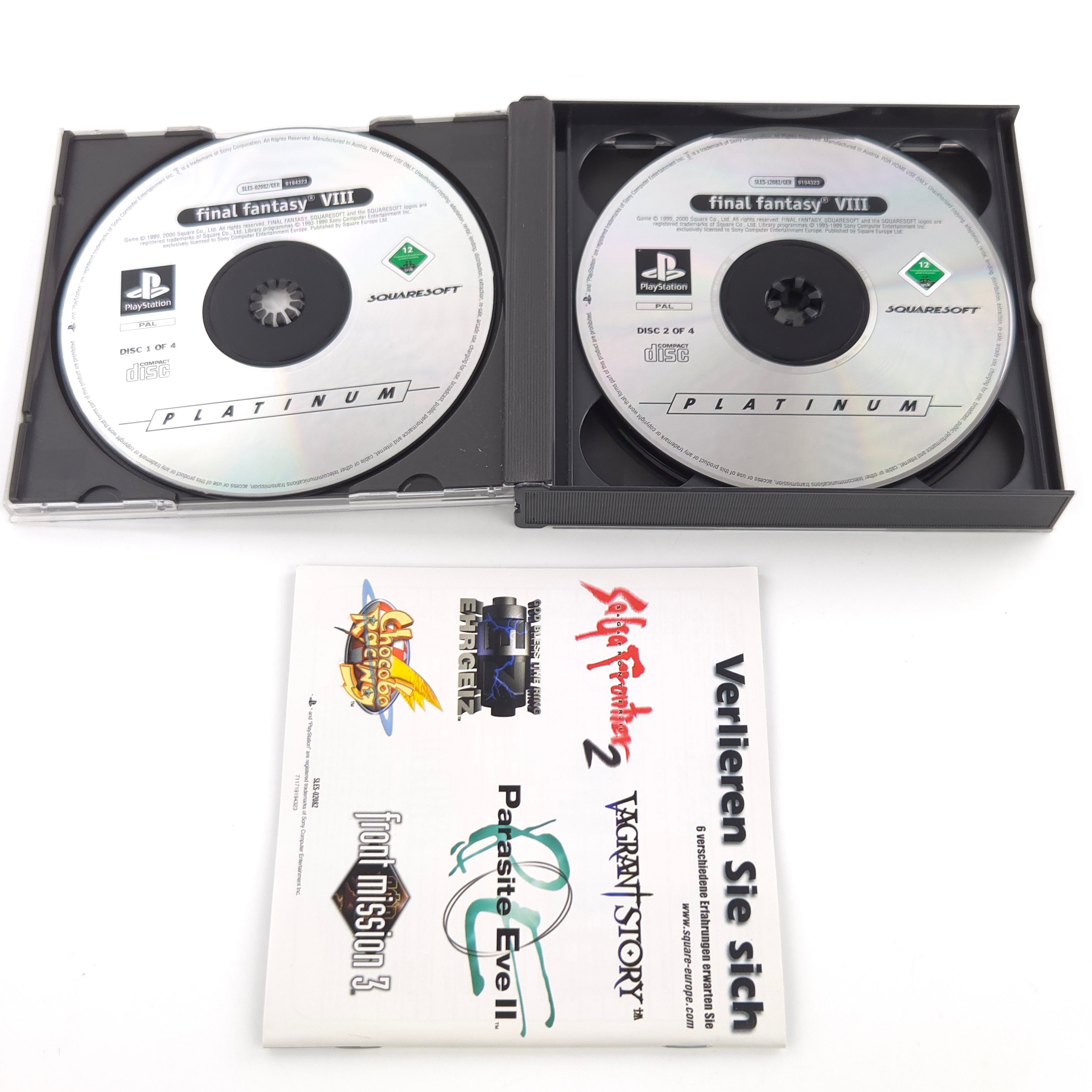 Playstation 1 Spiel – Final Fantasy VIII OVP Anleitung