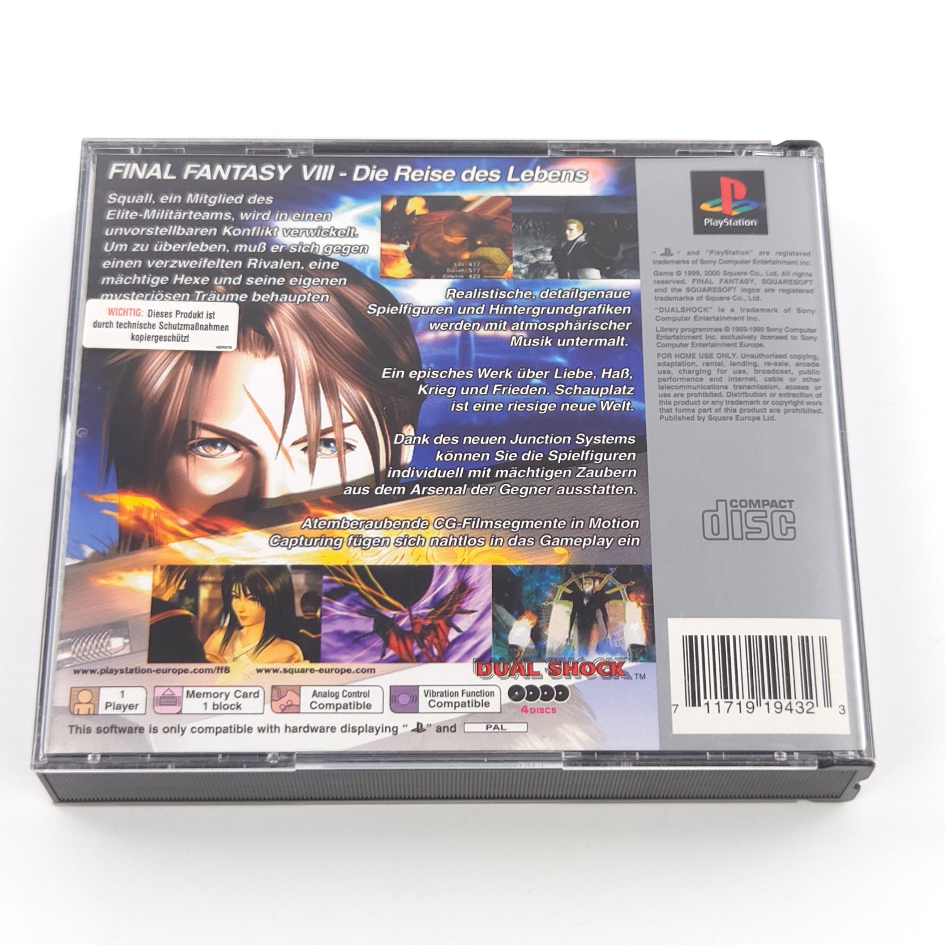 Playstation 1 Spiel – Final Fantasy VIII OVP Anleitung