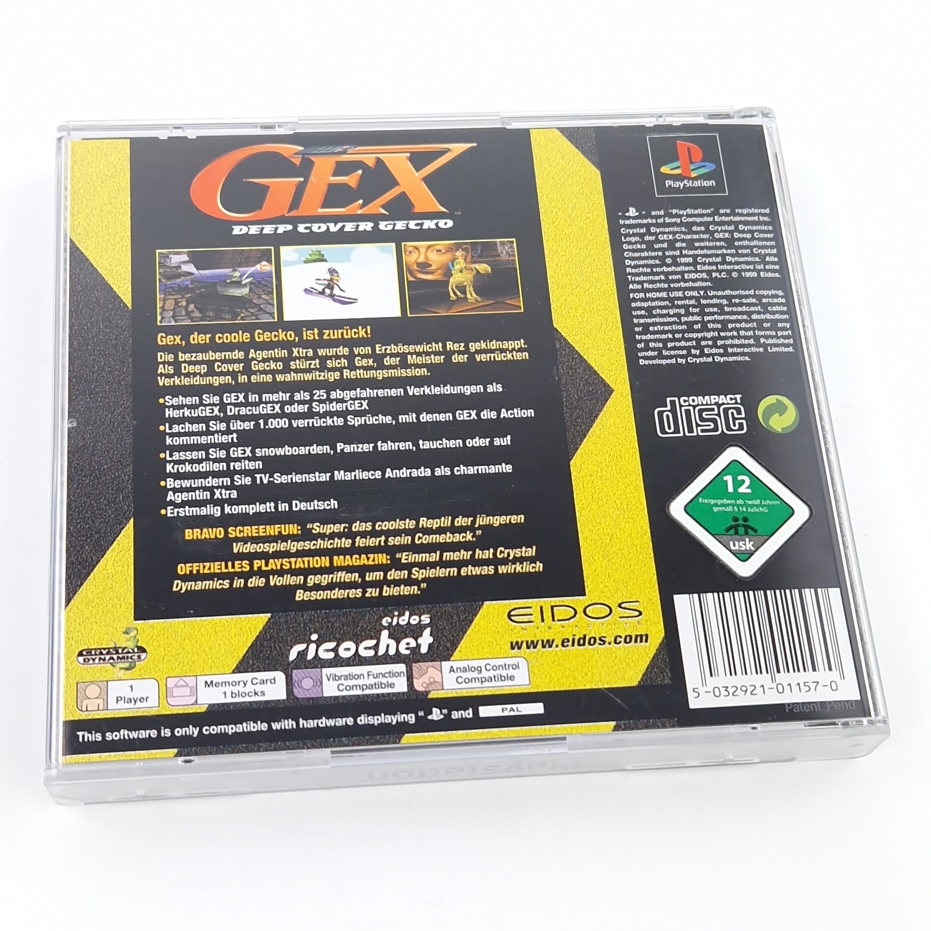 Playstation 1 Spiel – GEX Deep Cover Gecko OVP PS1