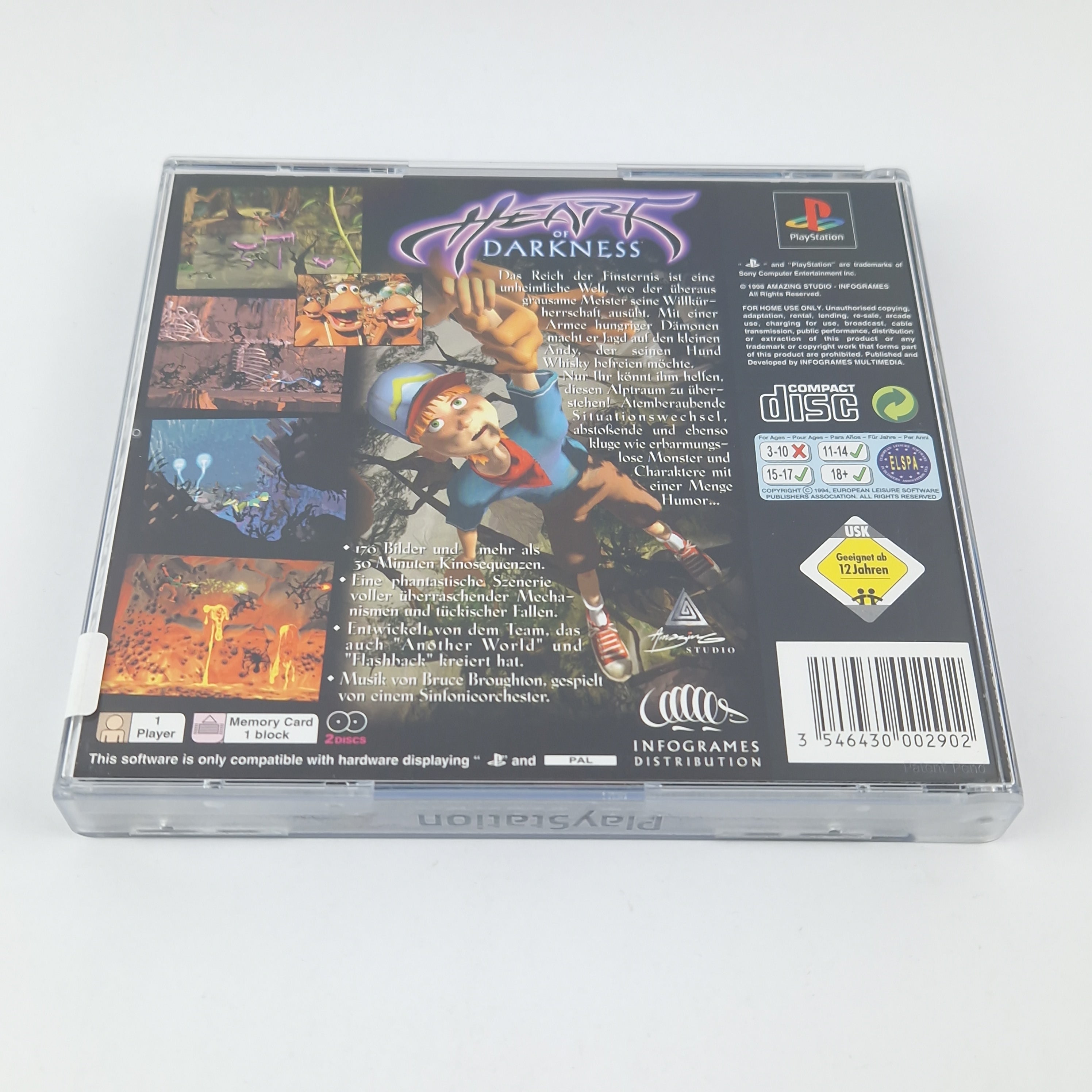 Playstation 1 Spiel – Heart of Darkness OVP PAL