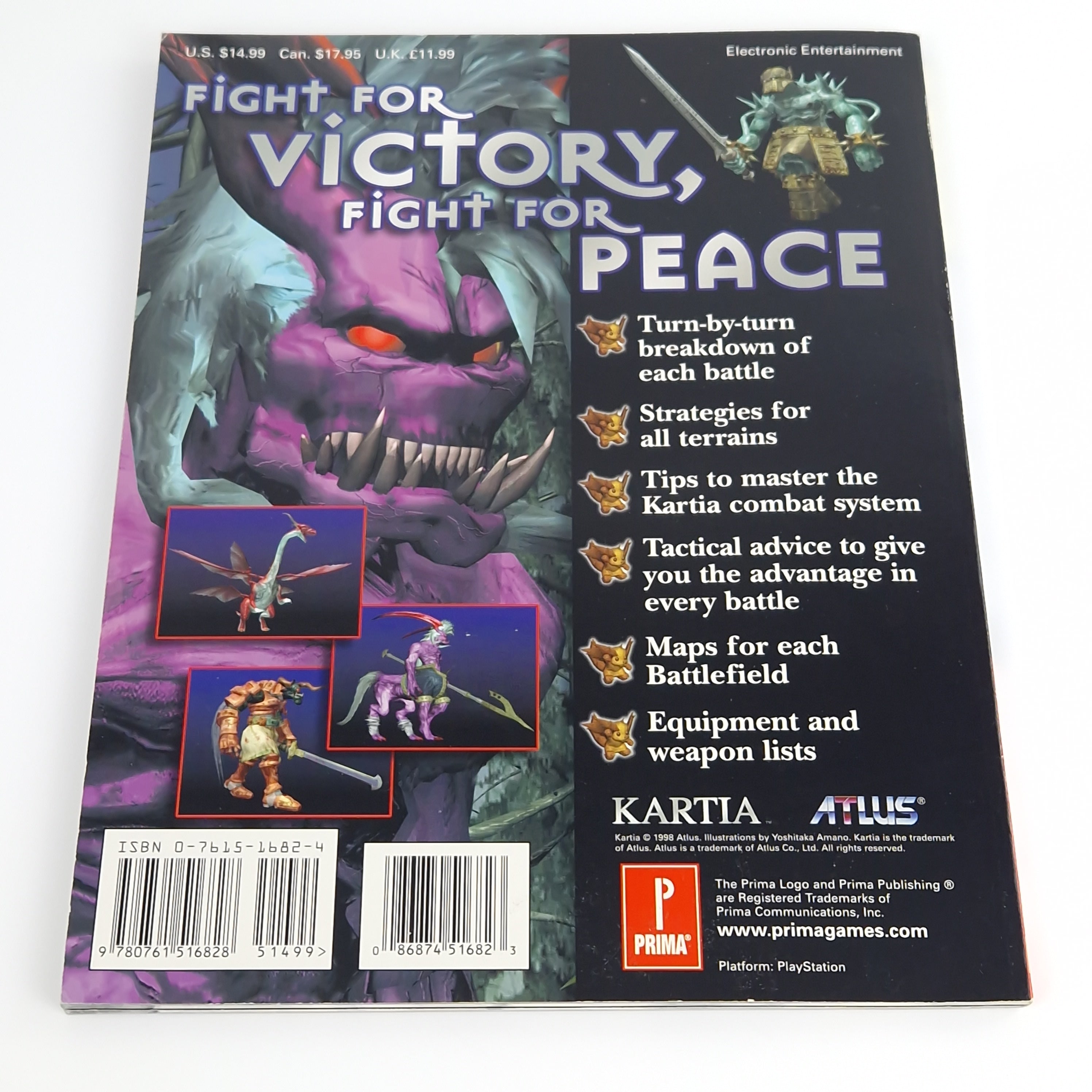 Playstation 1 Spiel – Legend of Kartia mit Strategy Guide