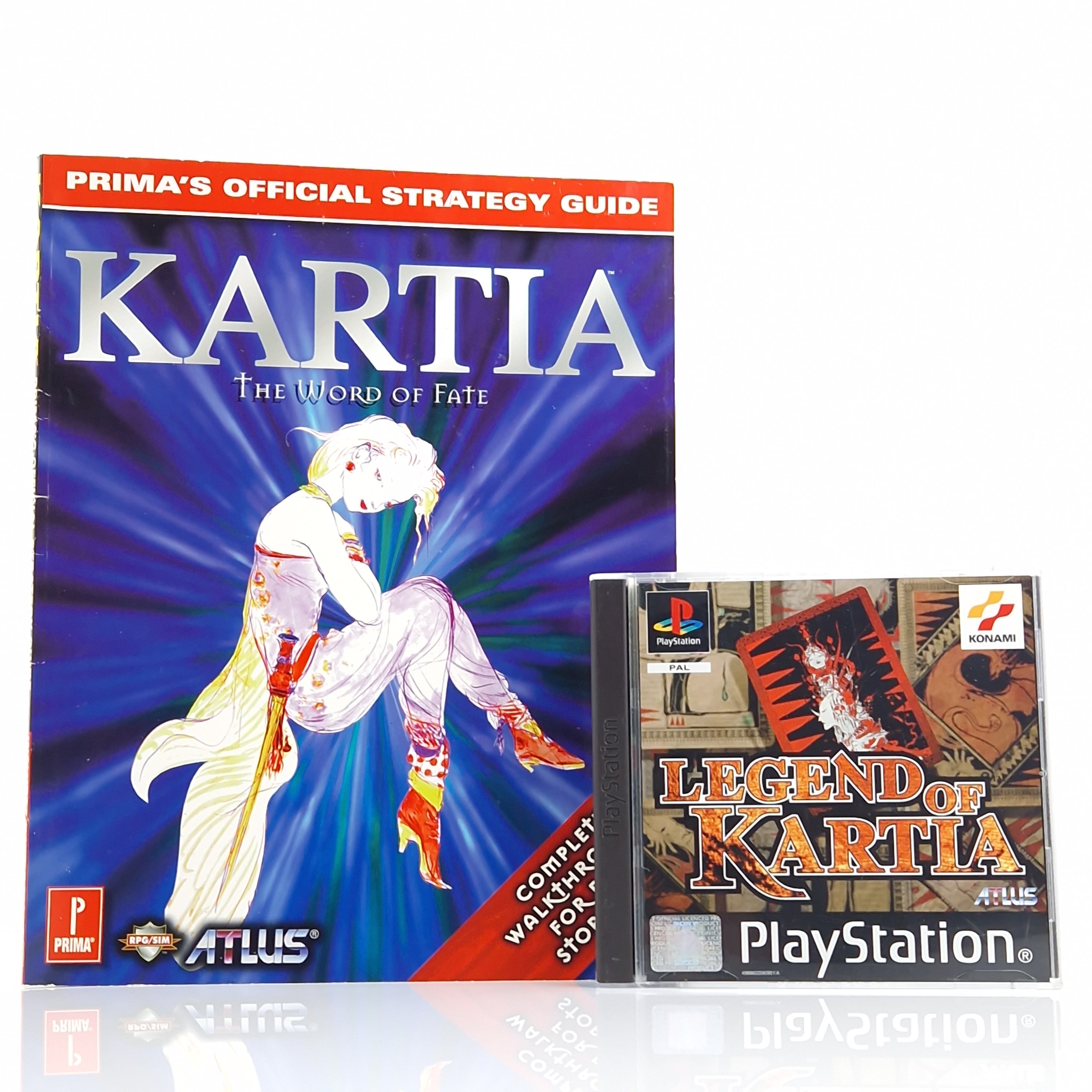 Playstation 1 Spiel – Legend of Kartia mit Strategy Guide