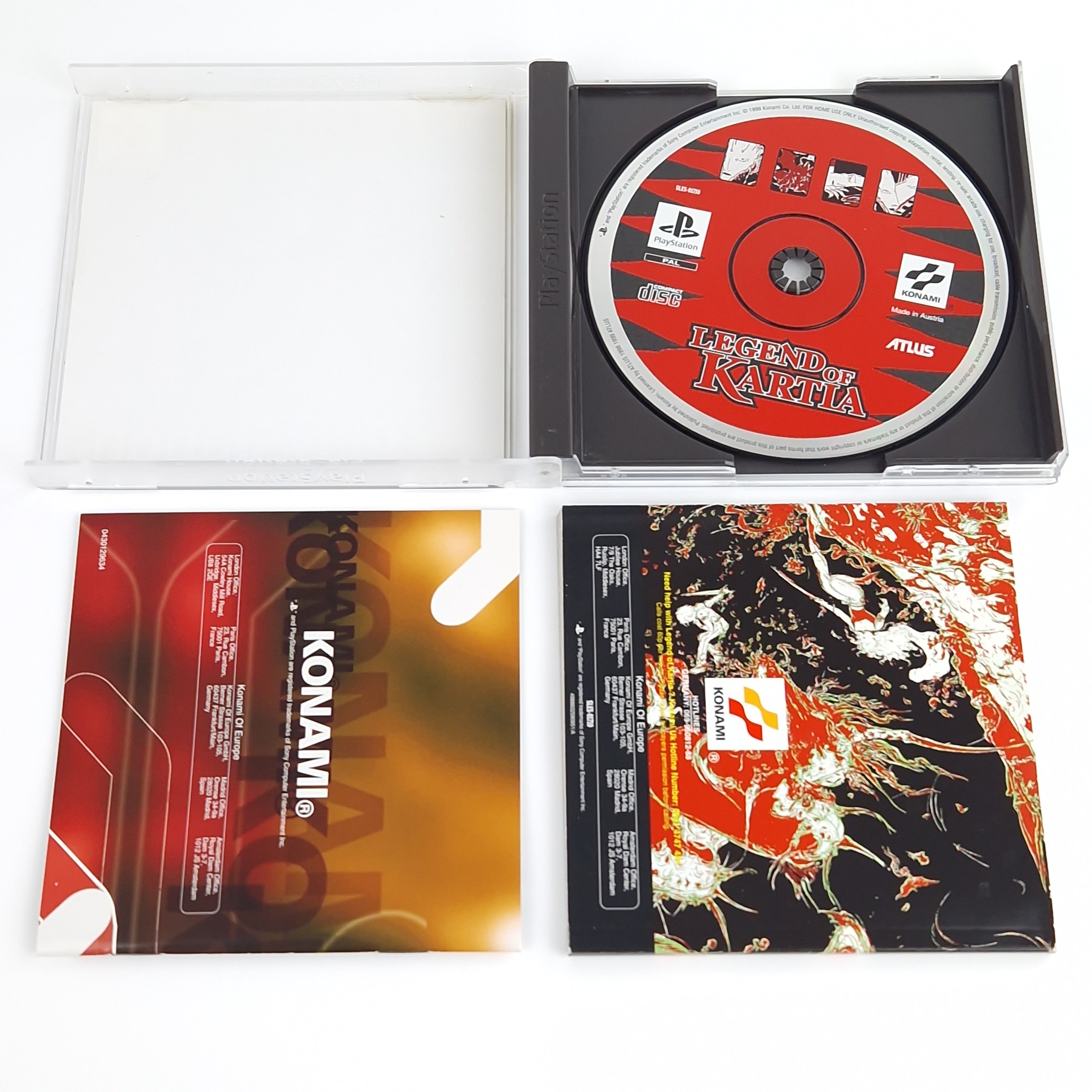 Playstation 1 Spiel – Legend of Kartia mit Strategy Guide