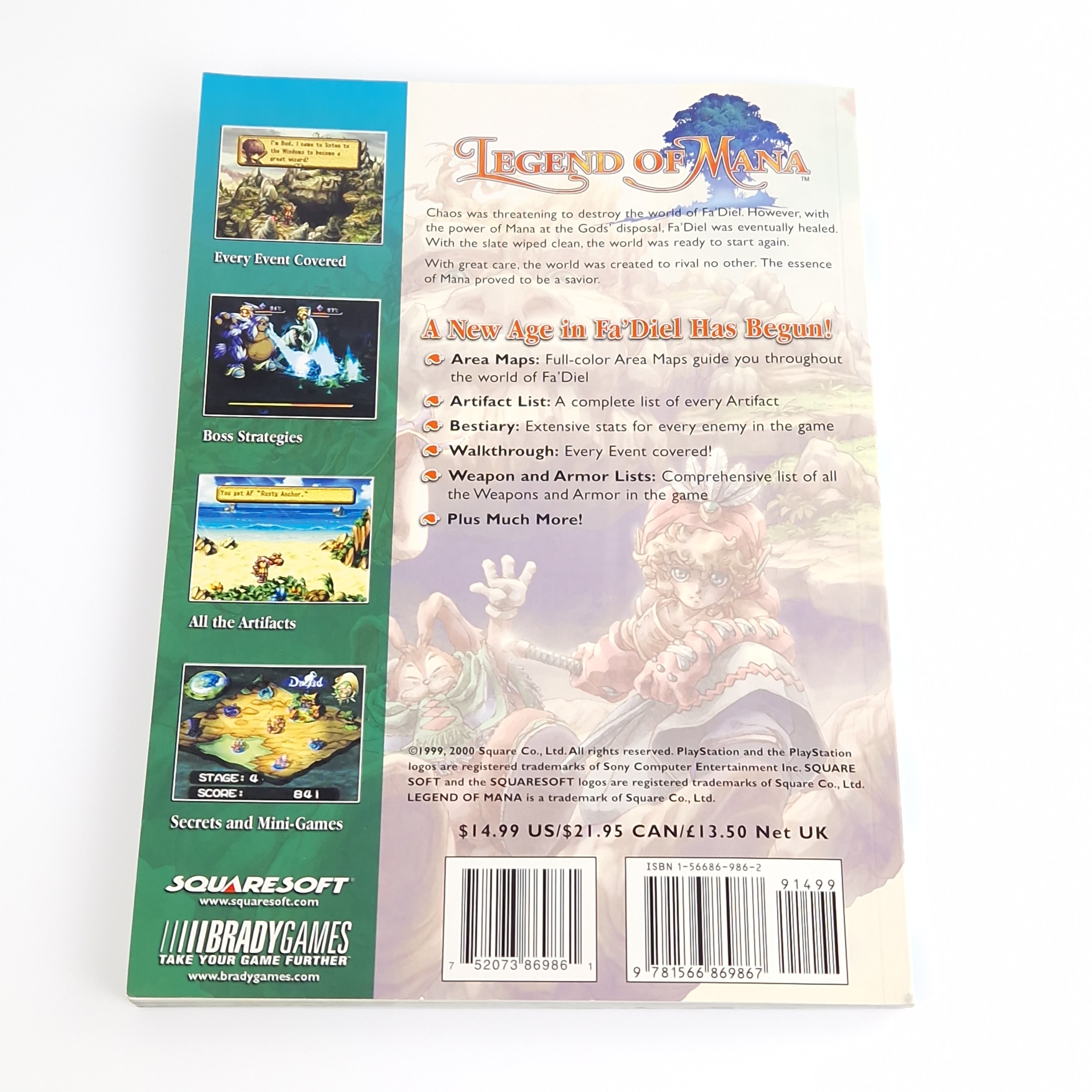 Playstation 1 Spiel – Legend of Mana + Strategy Guide OVP