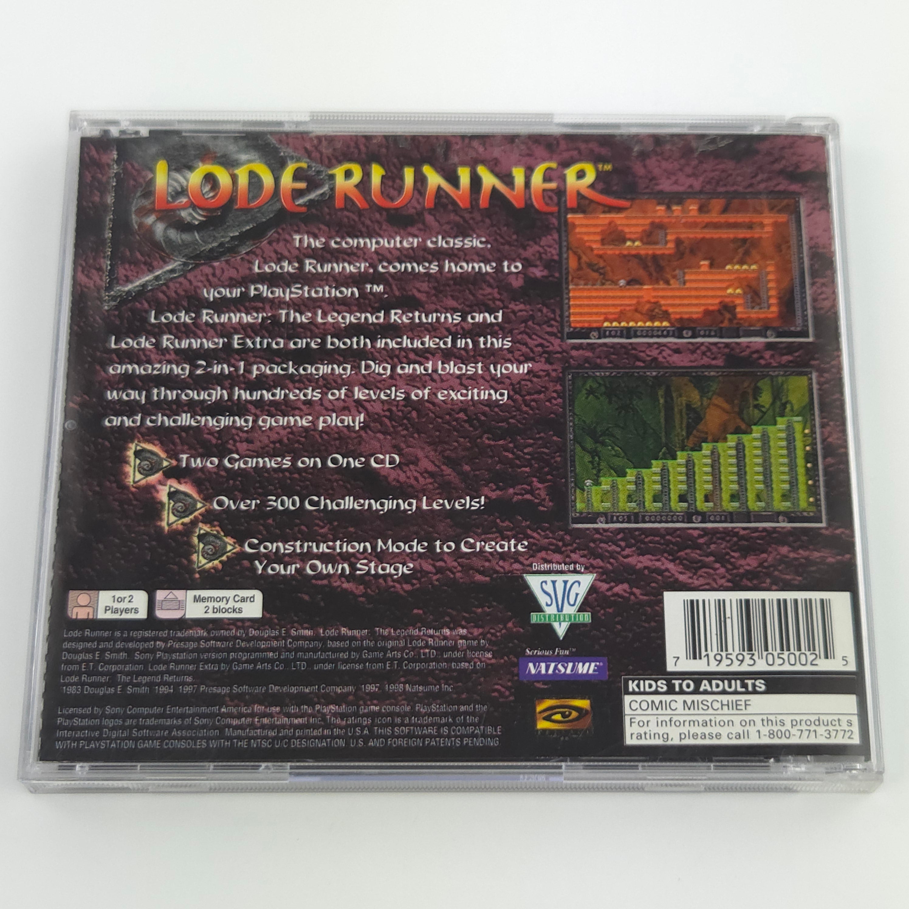 Playstation 1 Spiel – Lode Runner PS1 OVP NTSC-U/C