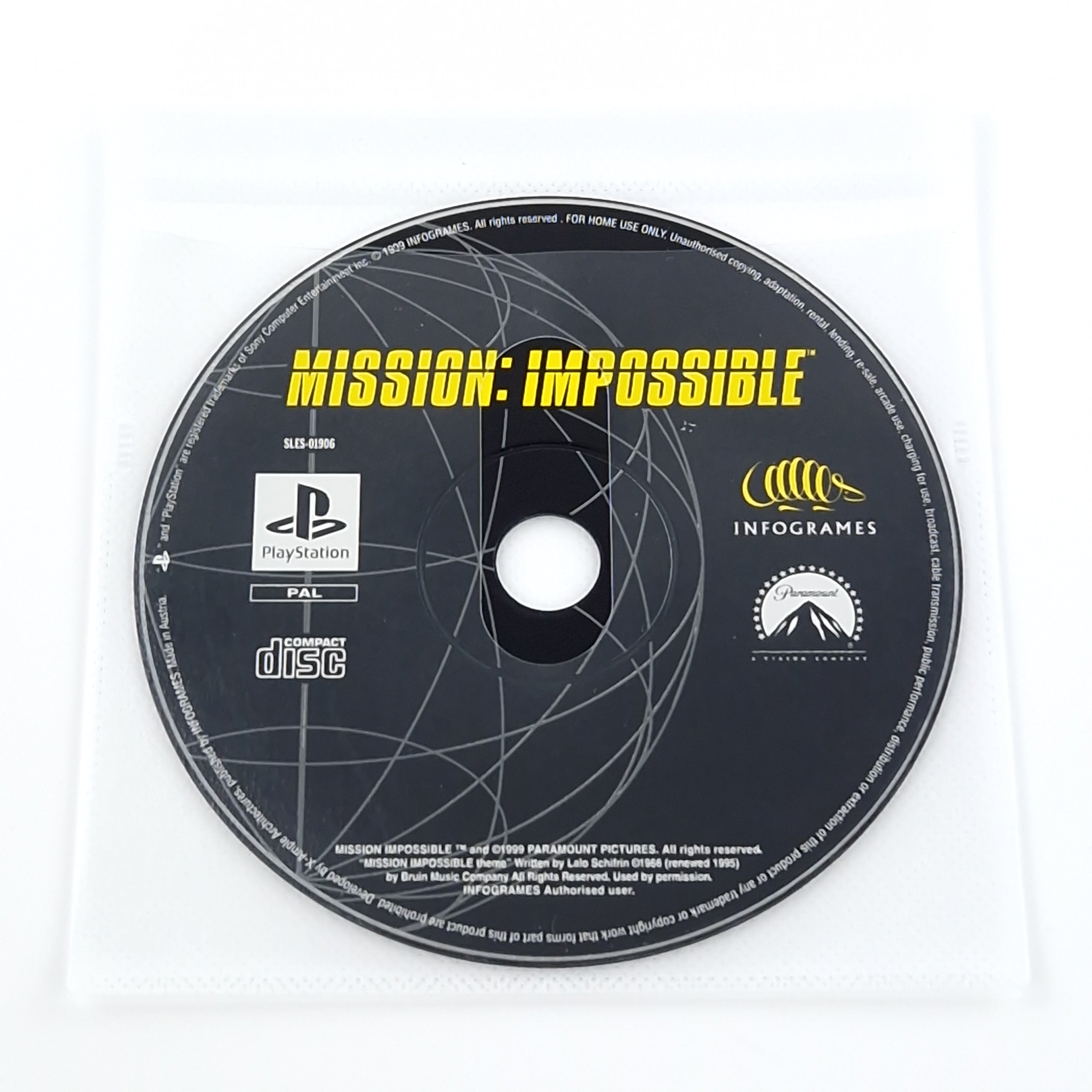 PlayStation 1 Spiel – Mission Impossible (PS1 lose PAL)