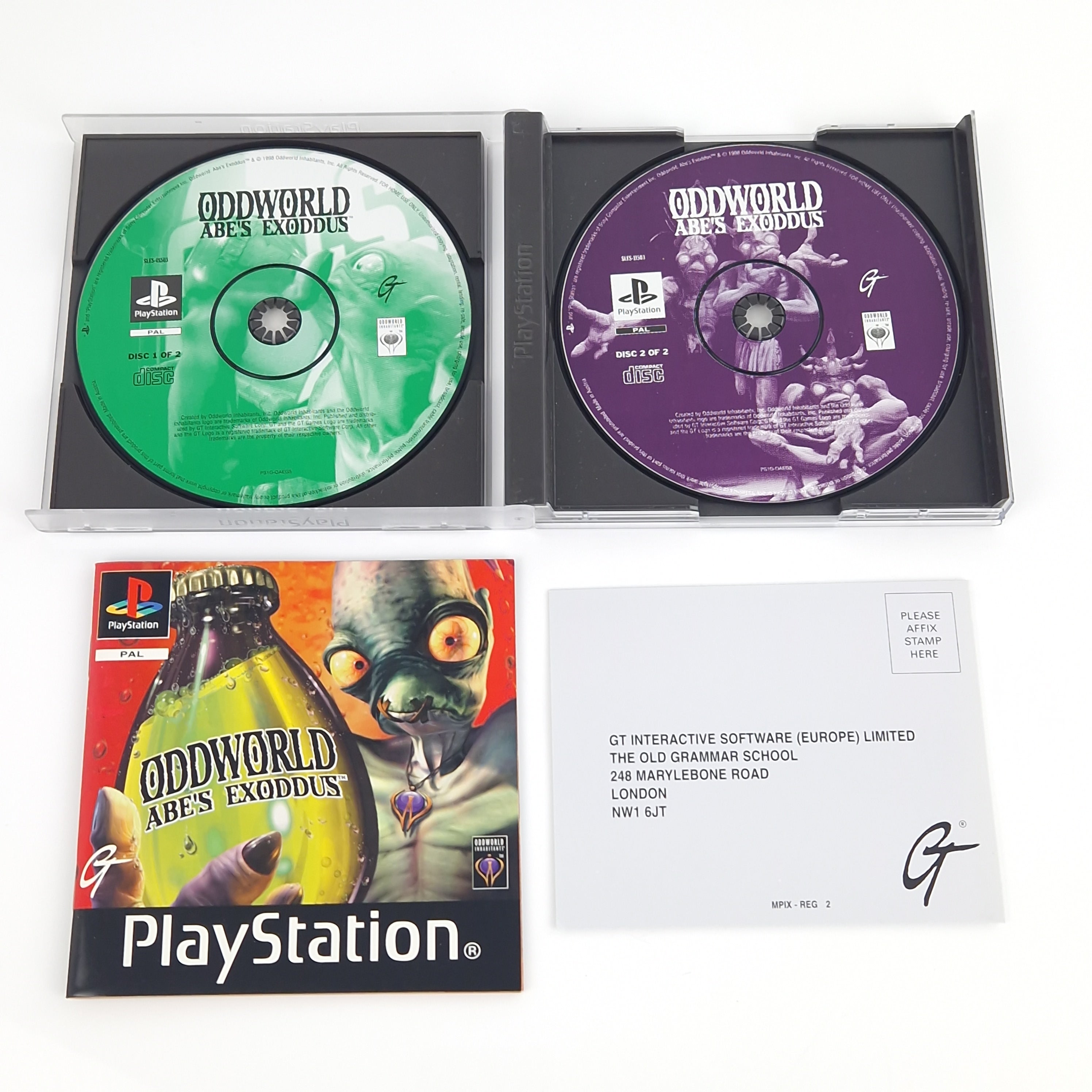 Playstation 1 Spiel – Oddworld Abes Exoddus (PS1 OVP)