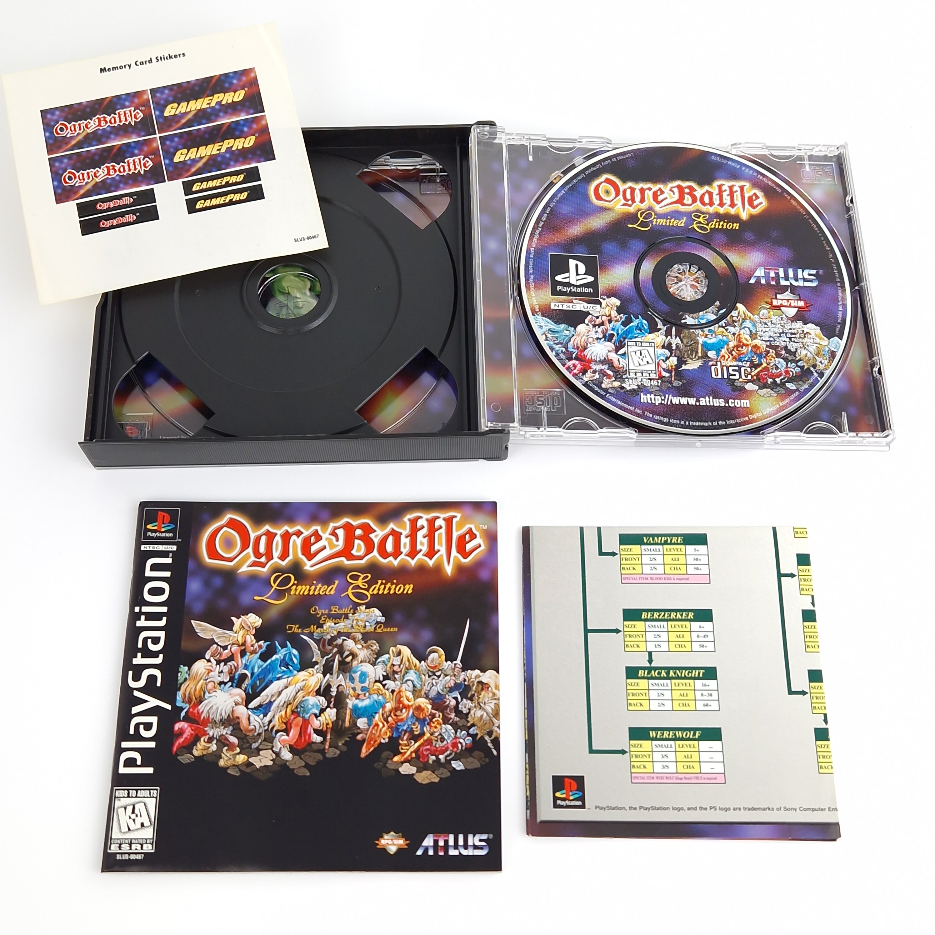 Playstation 1 Spiel – Ogre Battle Limited Edition NTSC USA