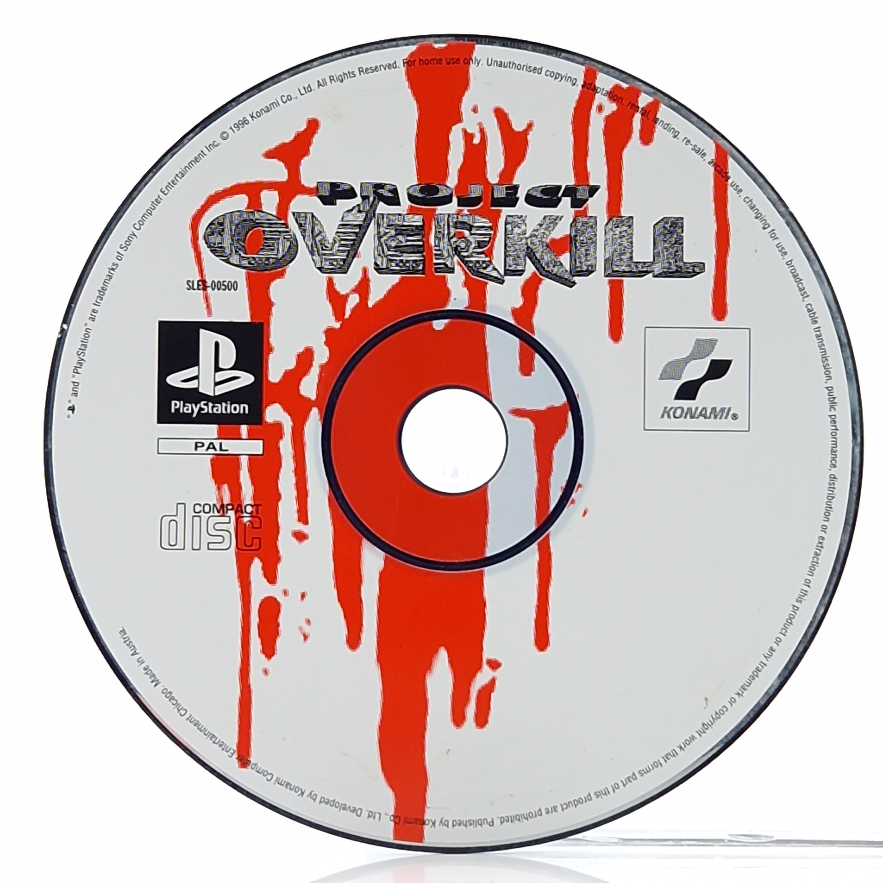PlayStation 1 Spiel – Project Overkill (PS1 lose PAL)
