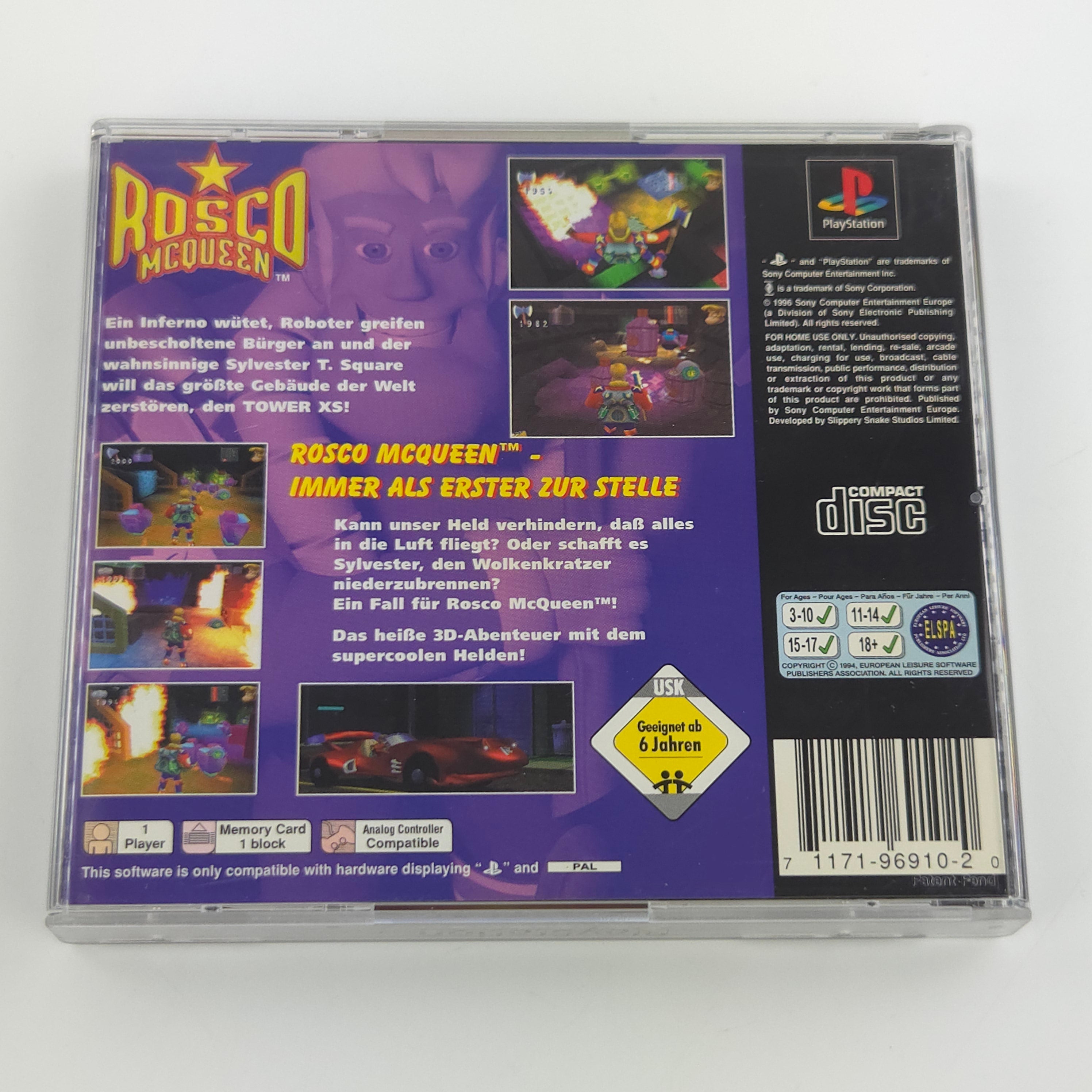 Playstation 1 Spiel – Rosco McQueen (OVP Anleitung)