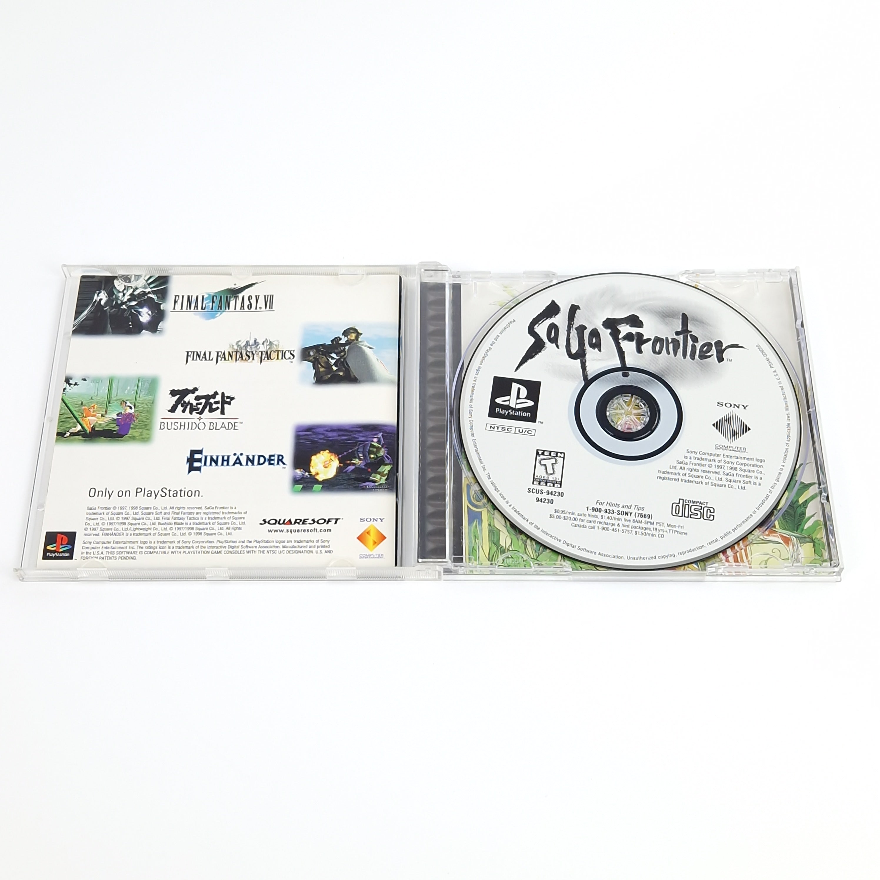Playstation 1 Spiel – Saga Frontier mit Strategy Guide OVP