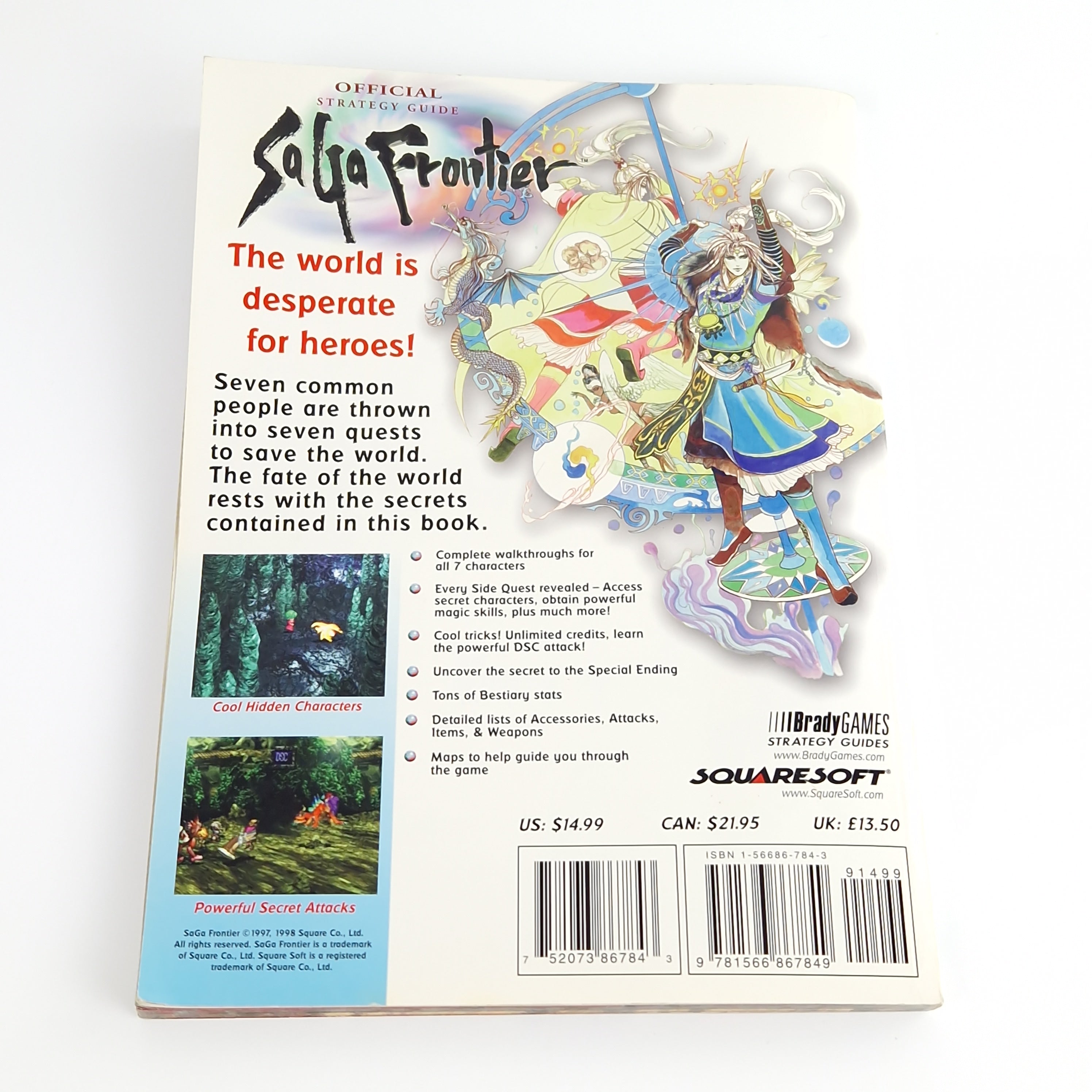 Playstation 1 Spiel – Saga Frontier mit Strategy Guide OVP