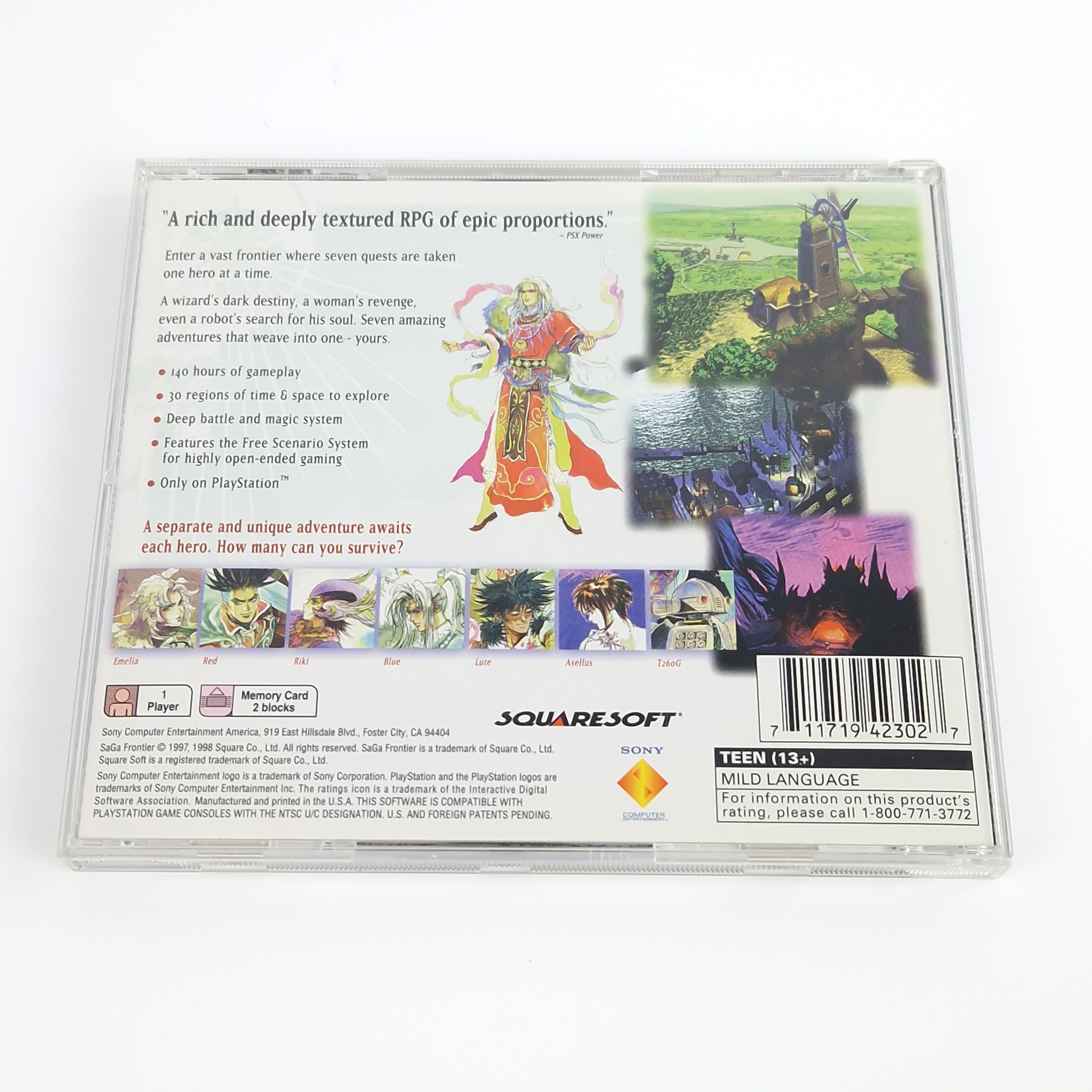 Playstation 1 Spiel – Saga Frontier mit Strategy Guide OVP