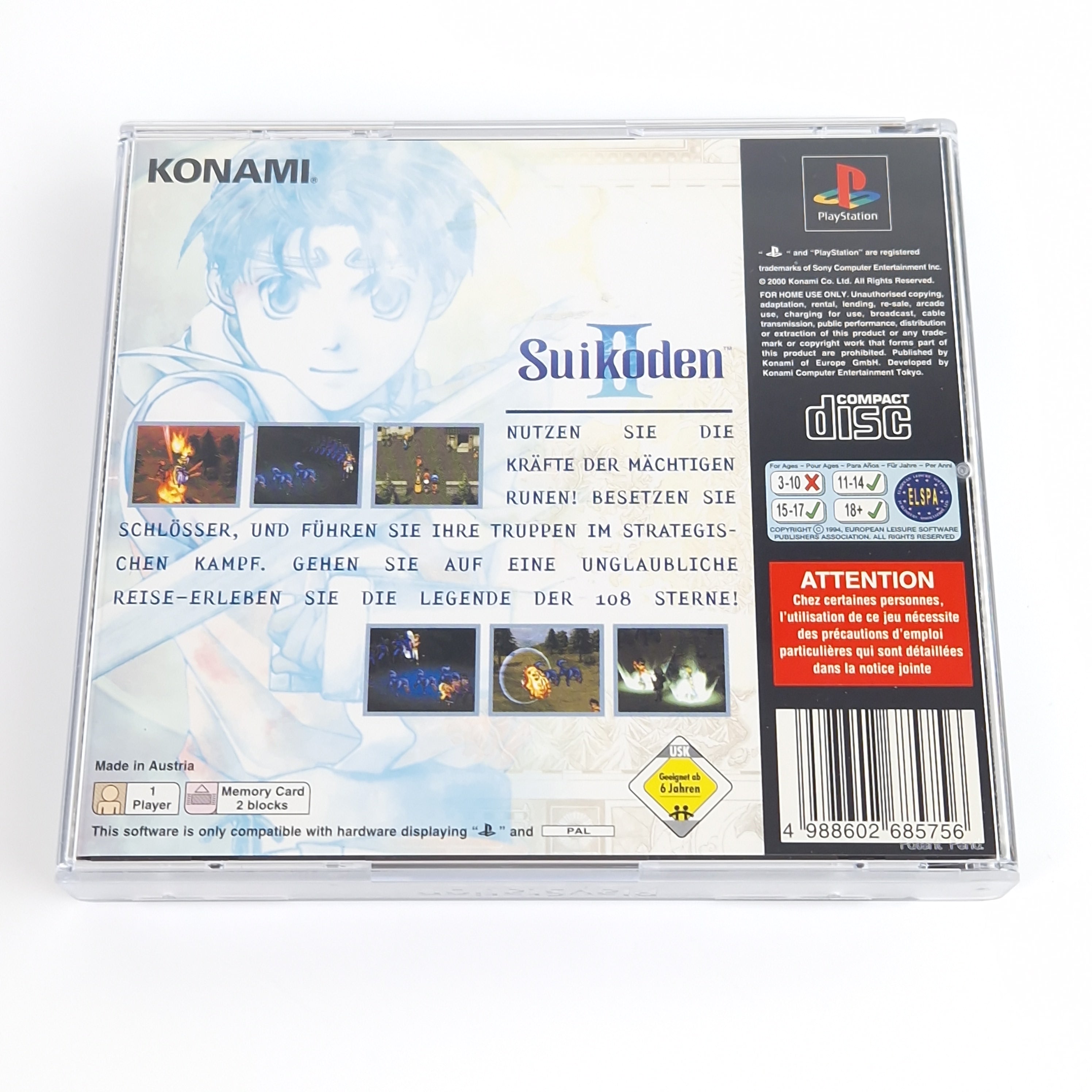 Playstation 1 Spiel – Suikoden II OVP CIB PS1