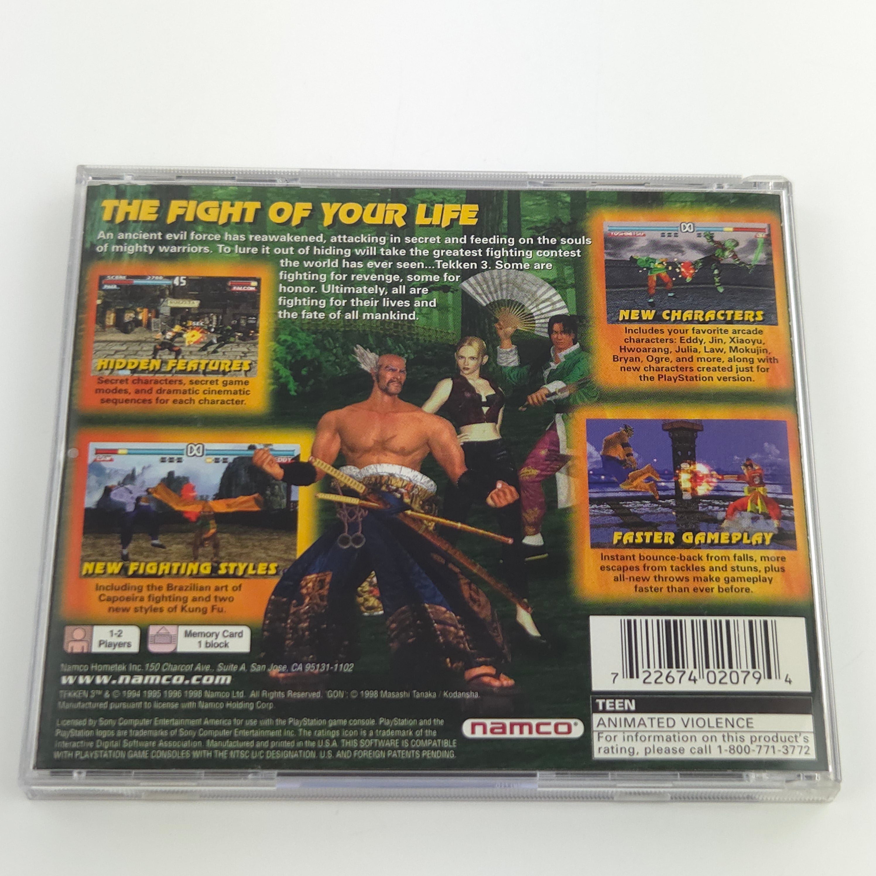 Playstation 1 Spiel – Tekken 3 nahezu neuwertig (OVP)