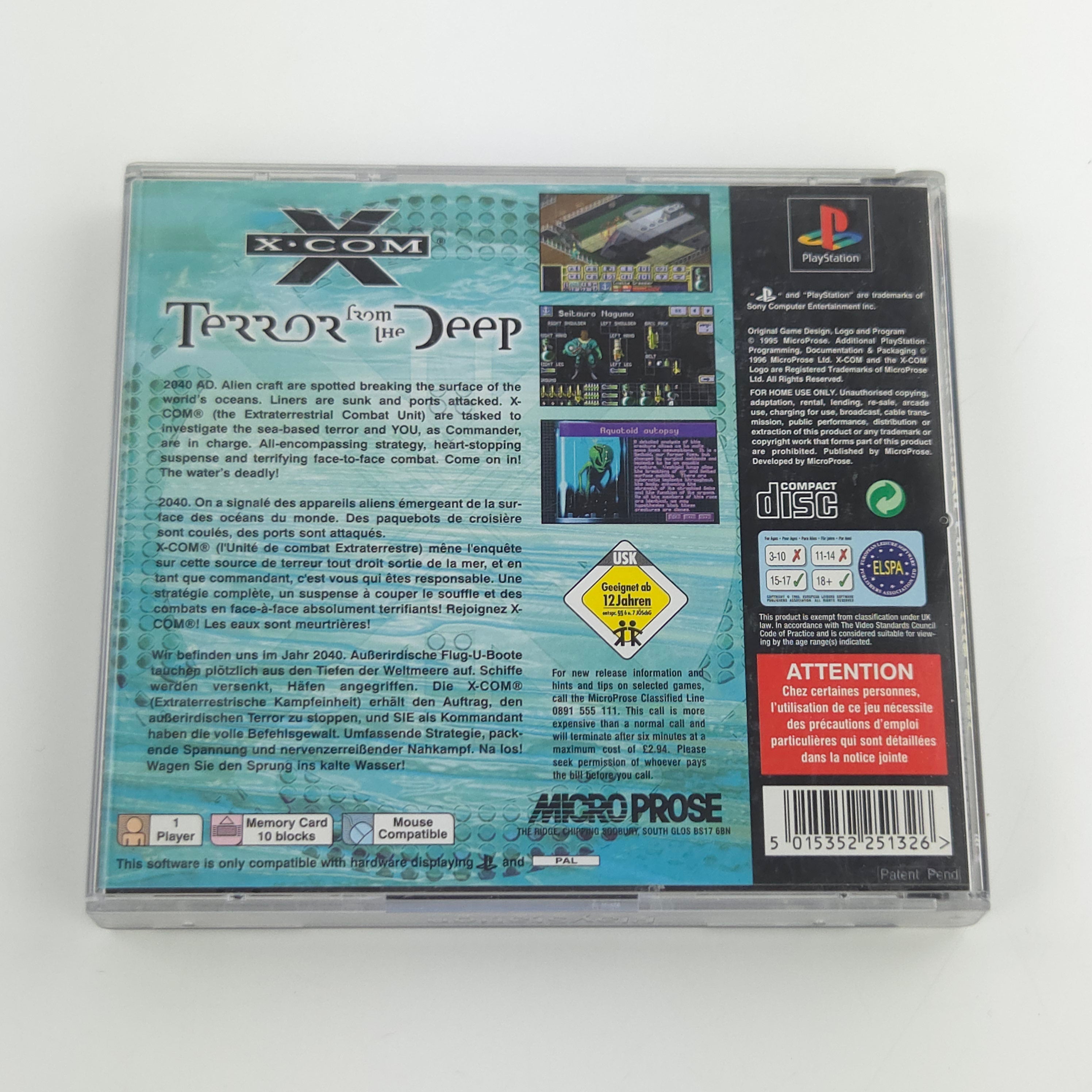 Playstation 1 Spiel – Terror from the Deep X-Com (PS1 PAL)