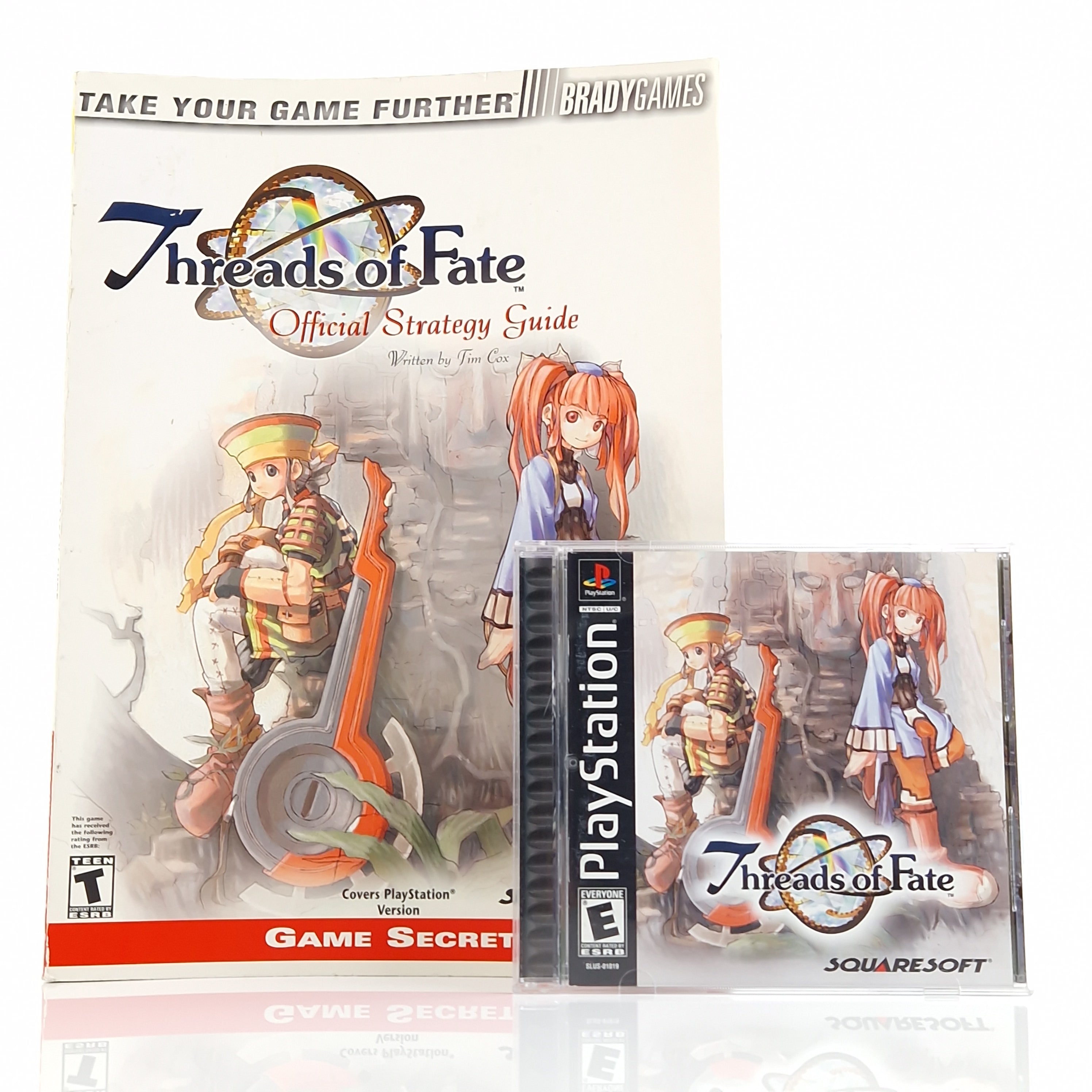 Playstation 1 Spiel – Threads of Fate + Strategy Guide USA OVP