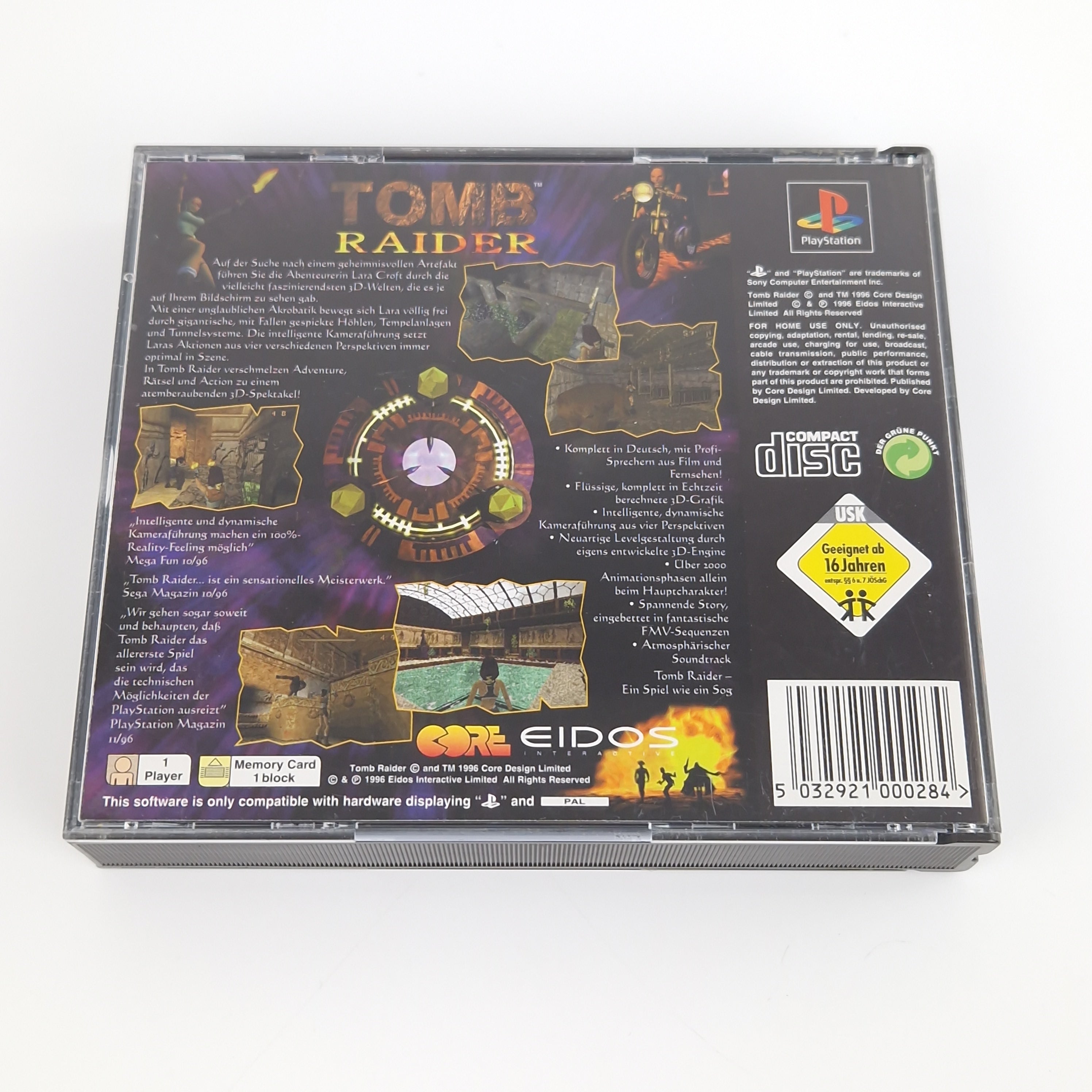 Playstation 1 Spiel – Tomb Raider featuring Lara Croft PS1