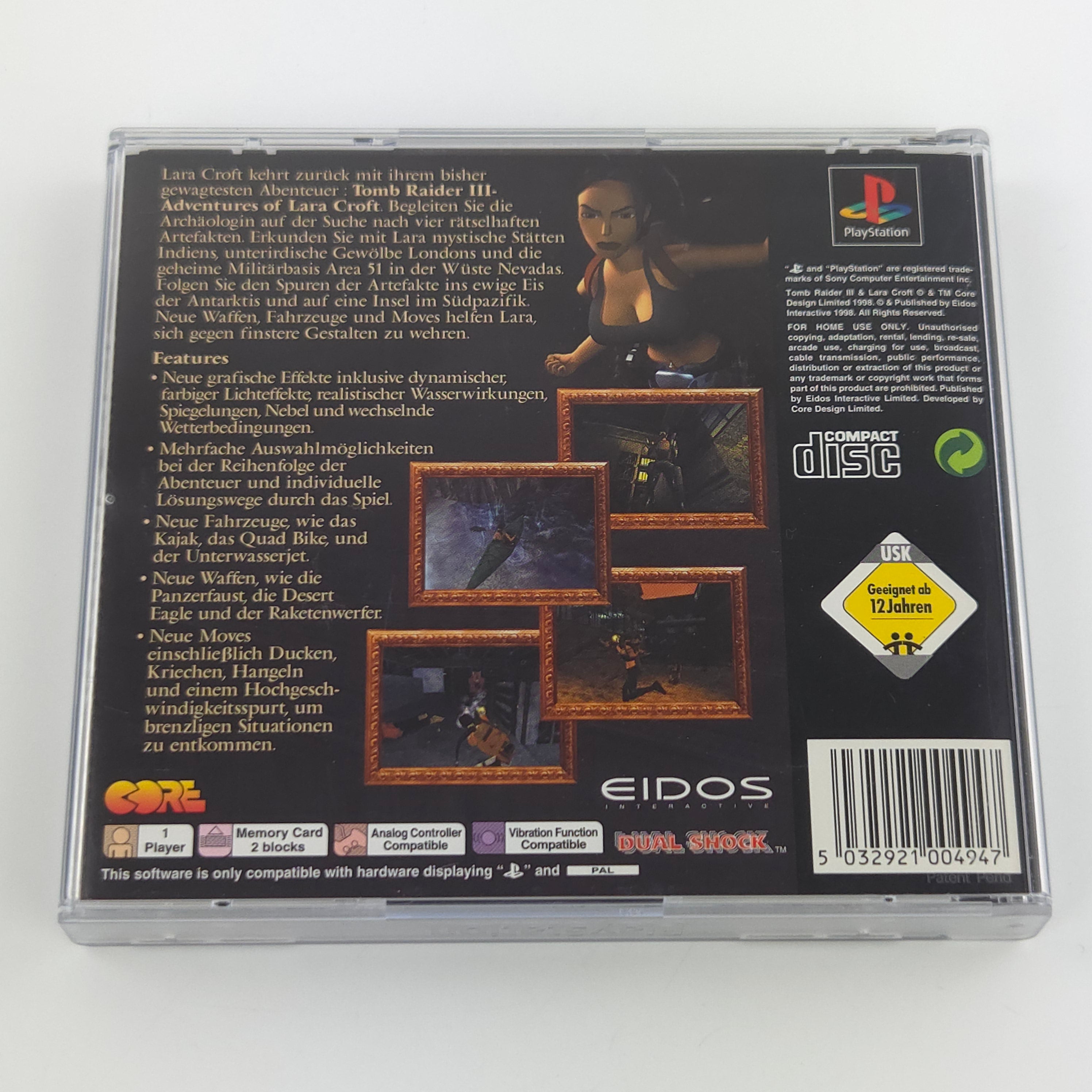 Playstation 1 Spiel – Tomb Raider III Adventures (OVP PAL)