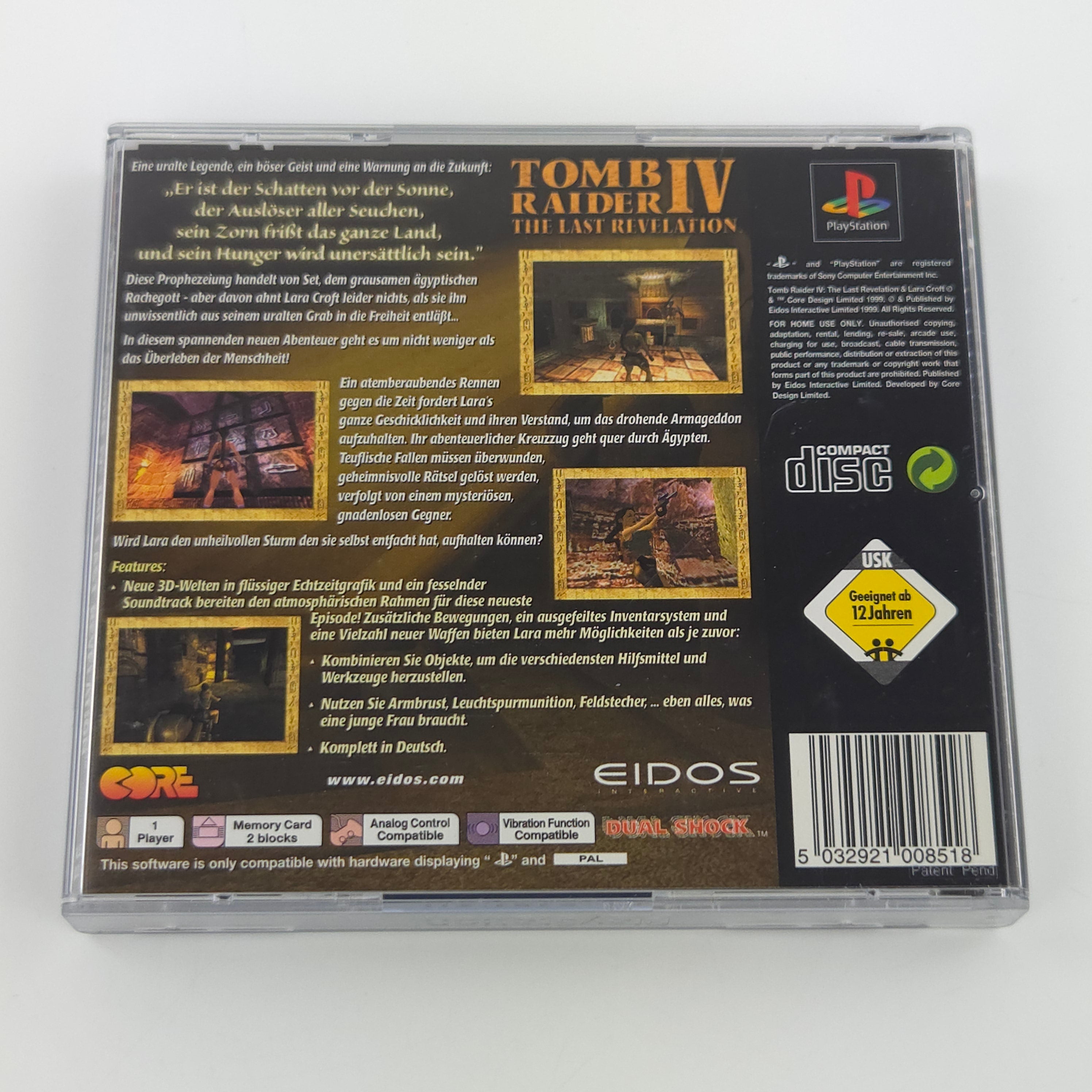 Playstation 1 Spiel – Tomb Raider IV The Last Revelation PAL