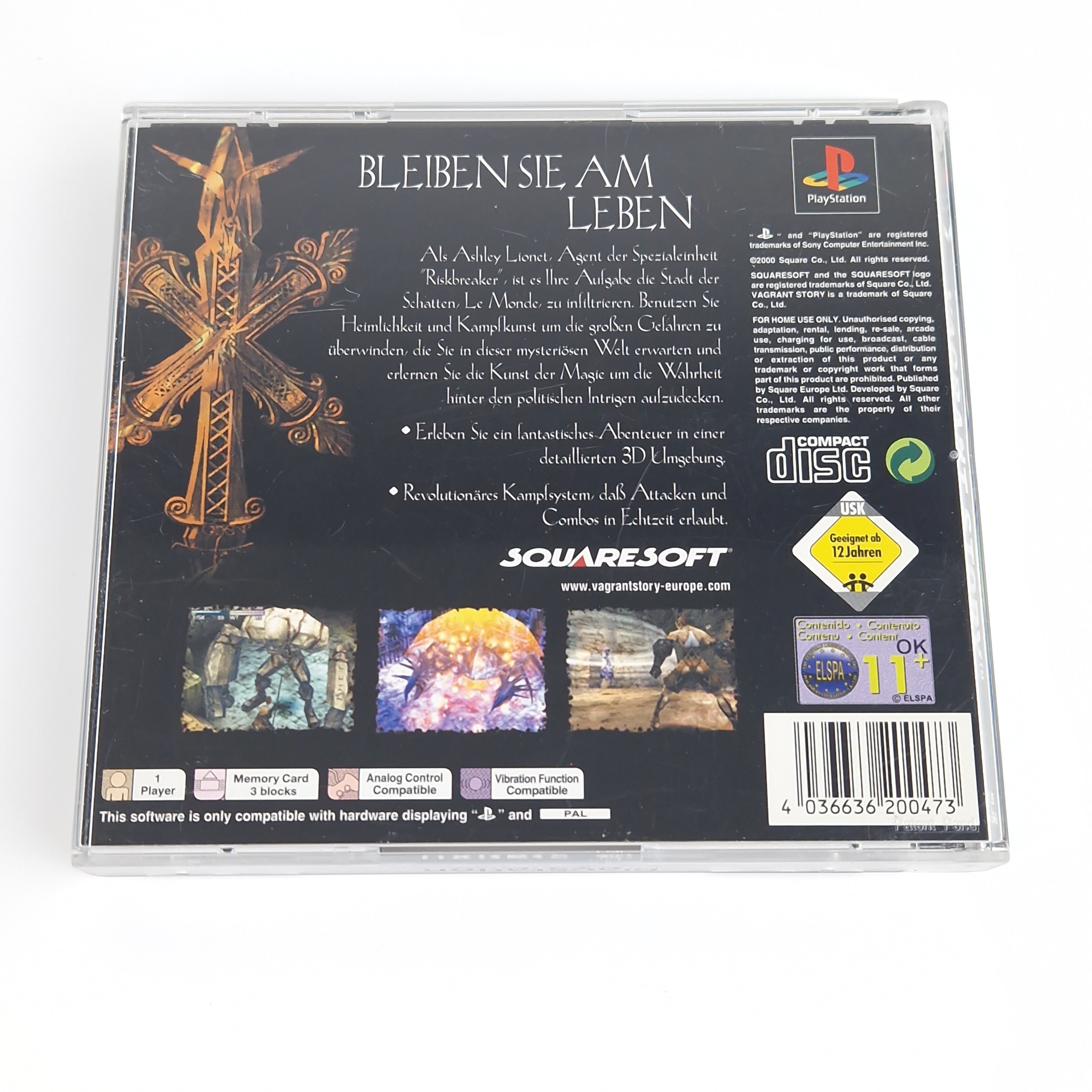 Playstation 1 Spiel – Vagrant Story Anleitung OVP PAL