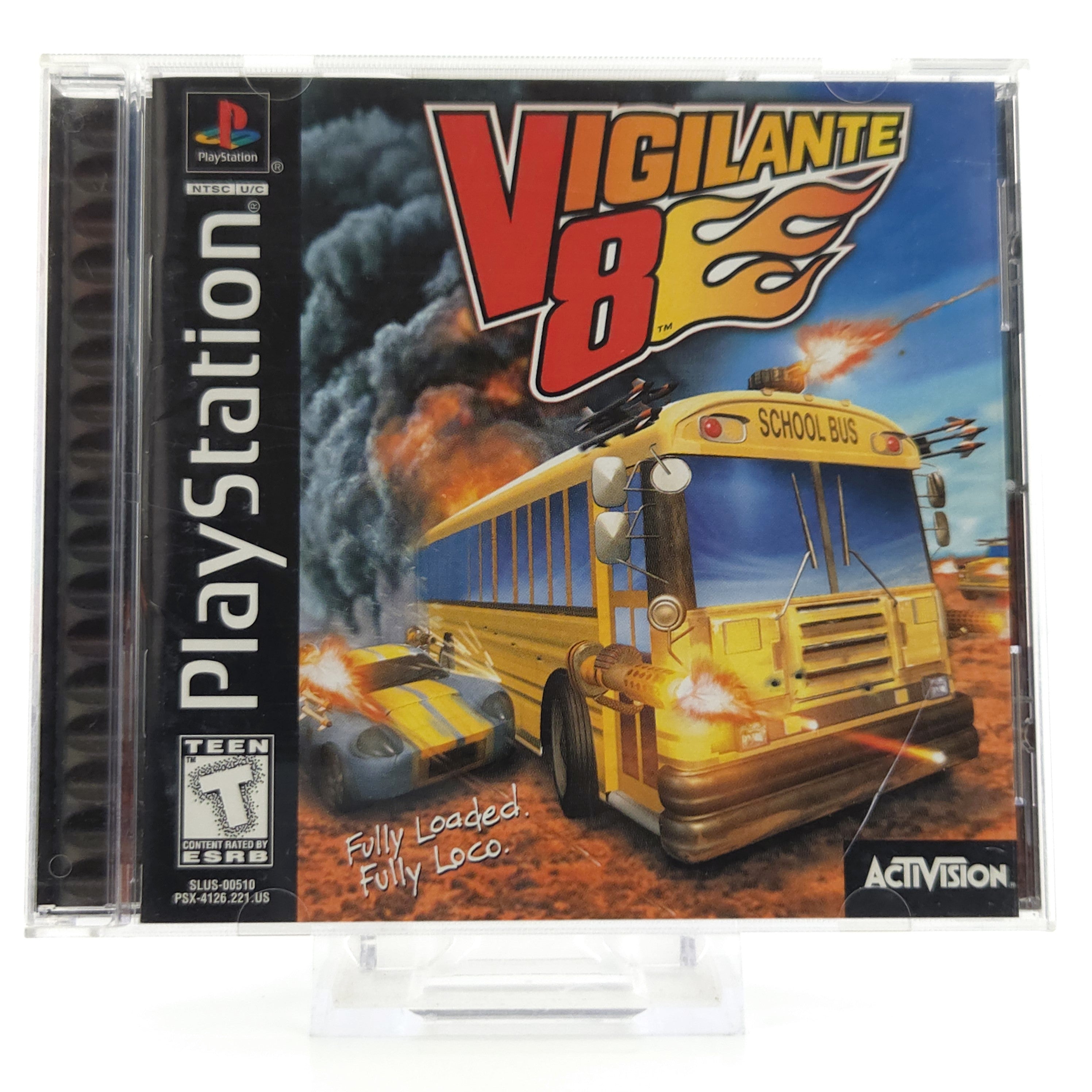 Playstation 1 Spiel – Vigilante 8 NTSC nahezu neuwertig