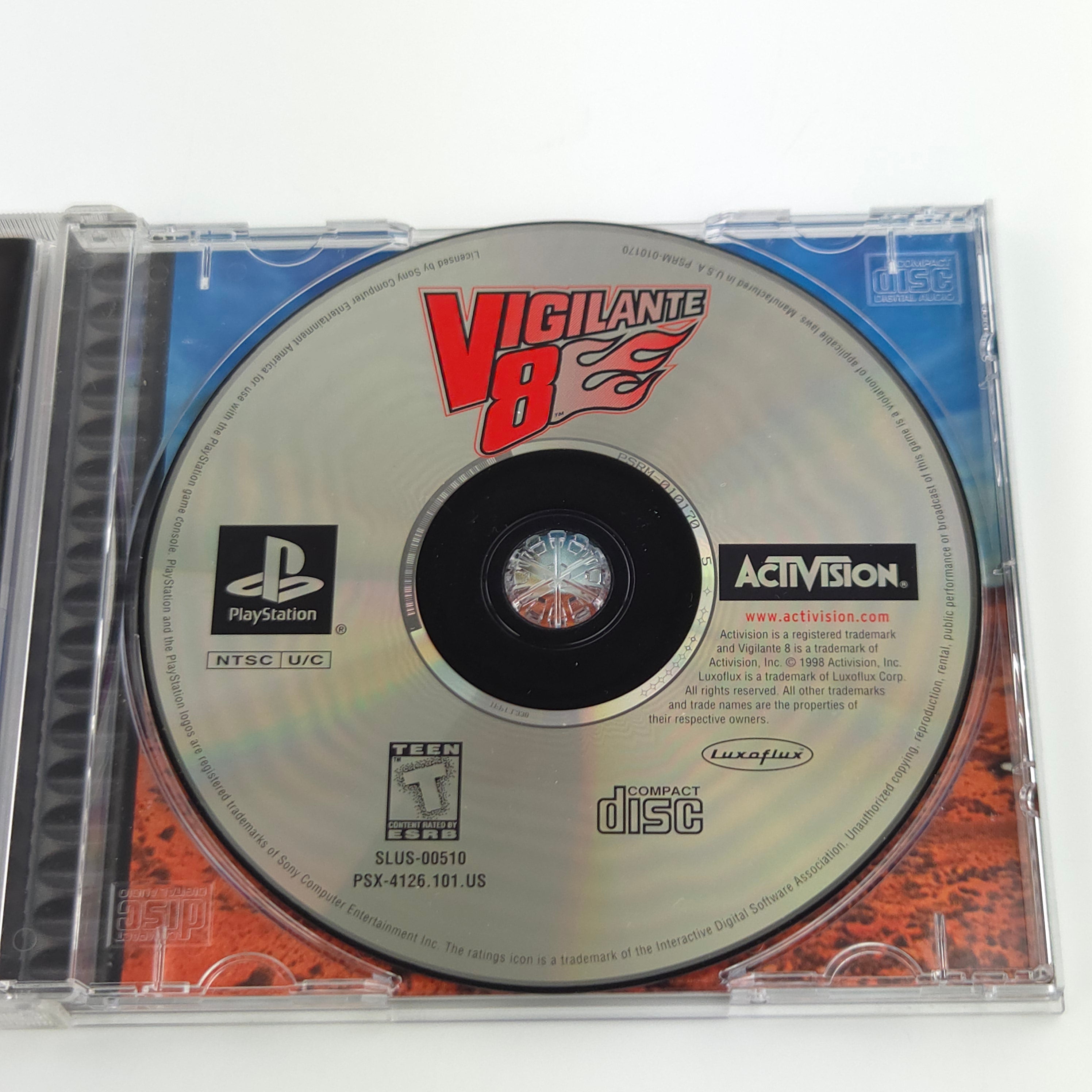 Playstation 1 Spiel – Vigilante 8 NTSC nahezu neuwertig