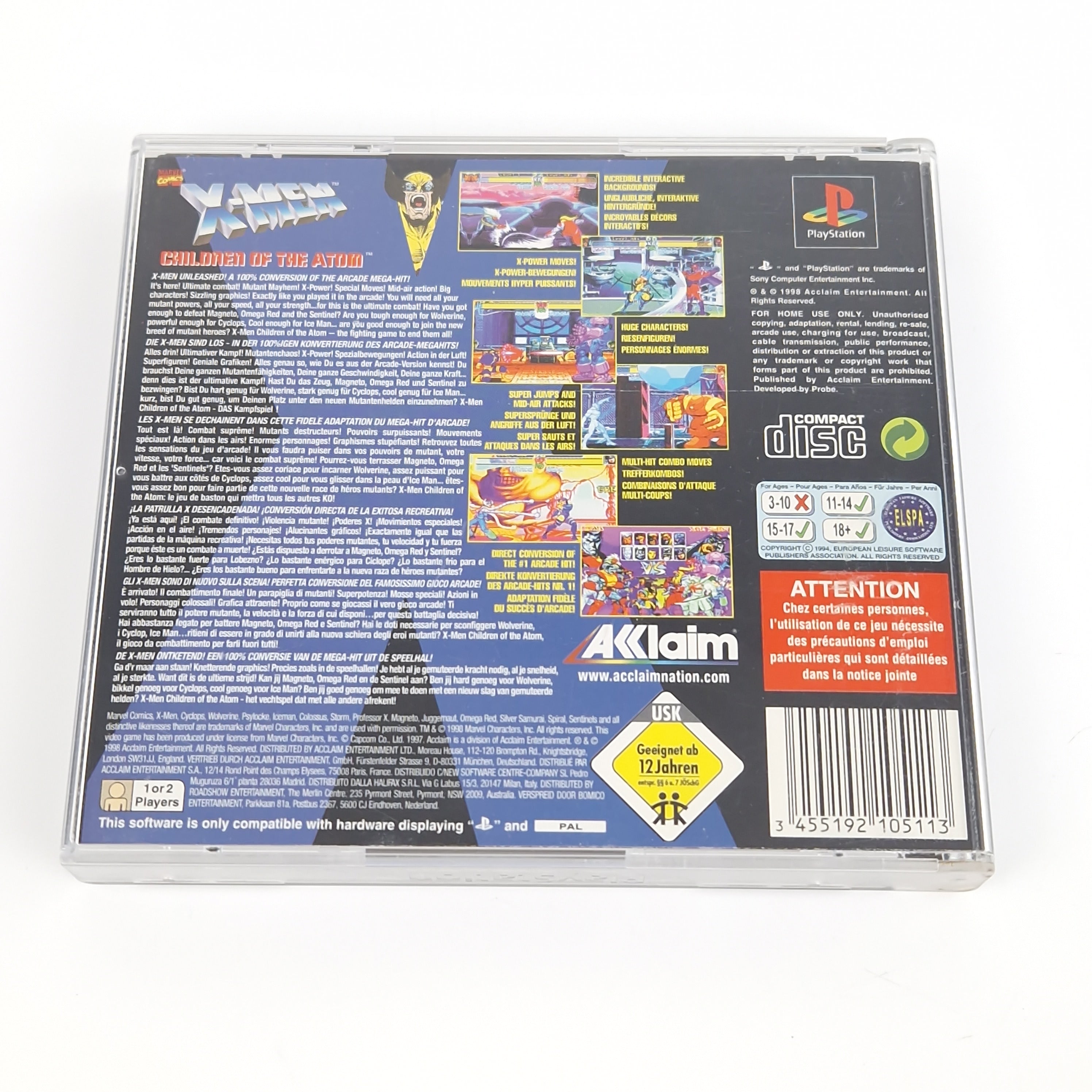 Playstation 1 Spiel – X-Men Children of the Atom (PAL OVP)