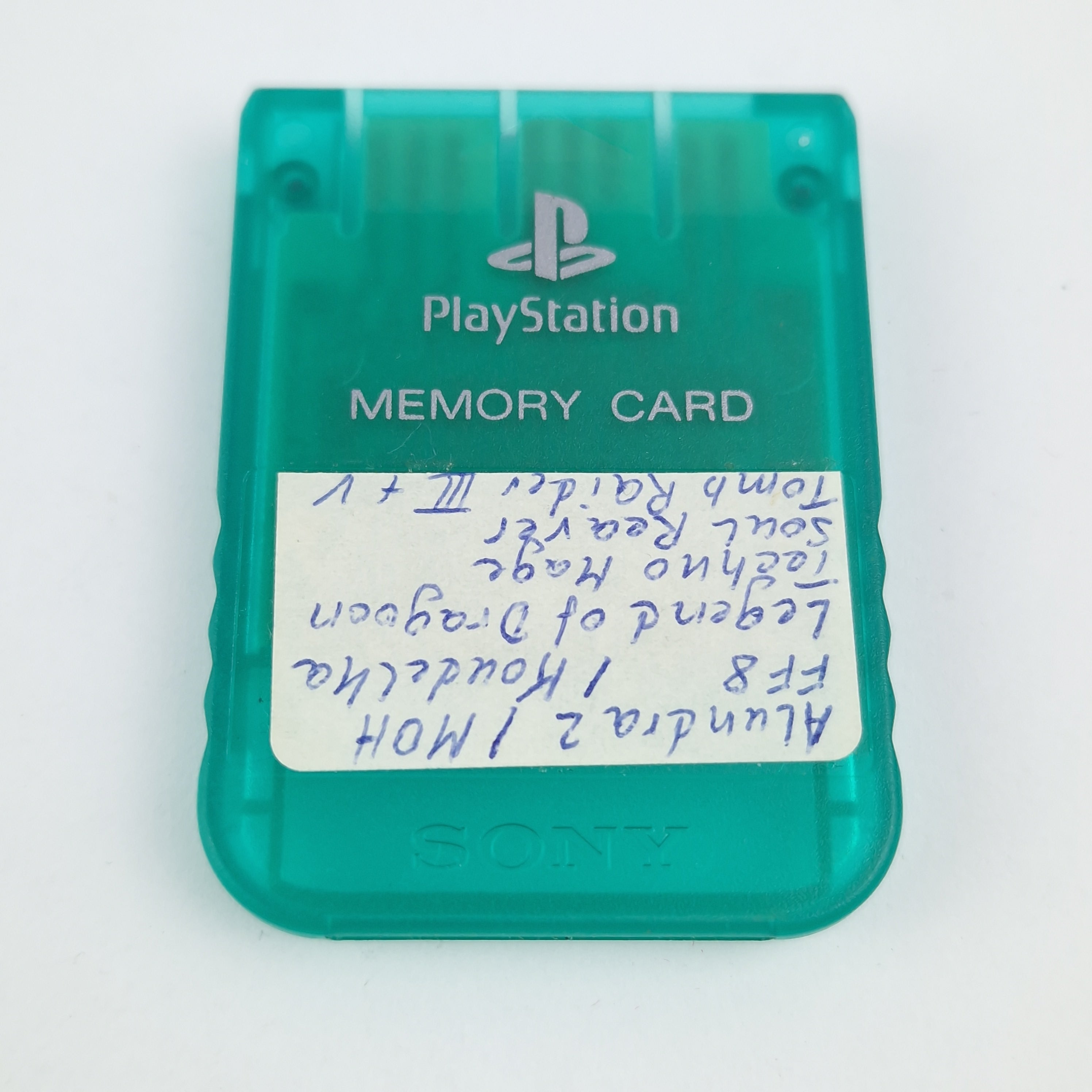 Playstation 1 Zubehör – Memory Card grün transparent PS1
