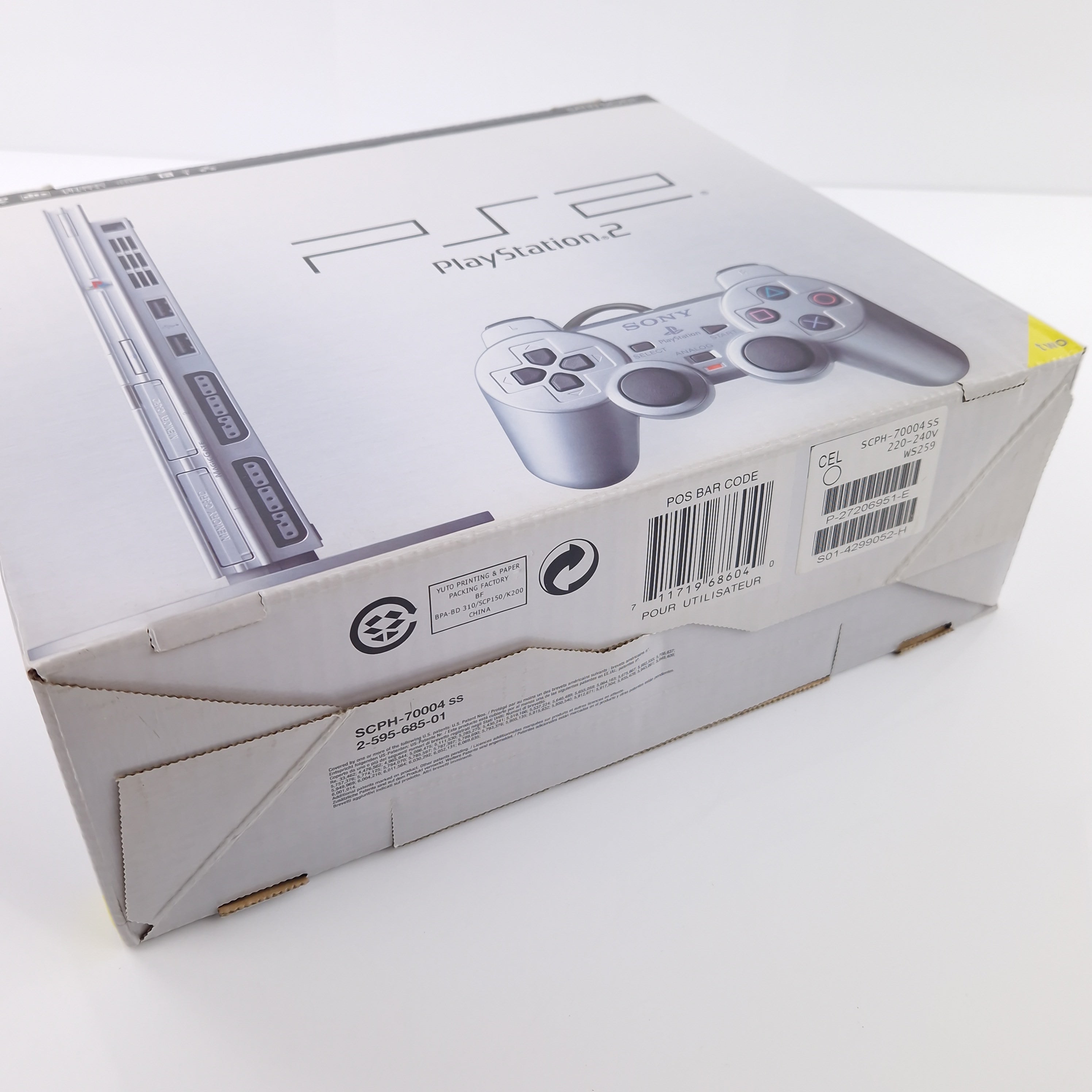 Playstation 2 Konsole Sony PS2 Slim Silber OVP PAL