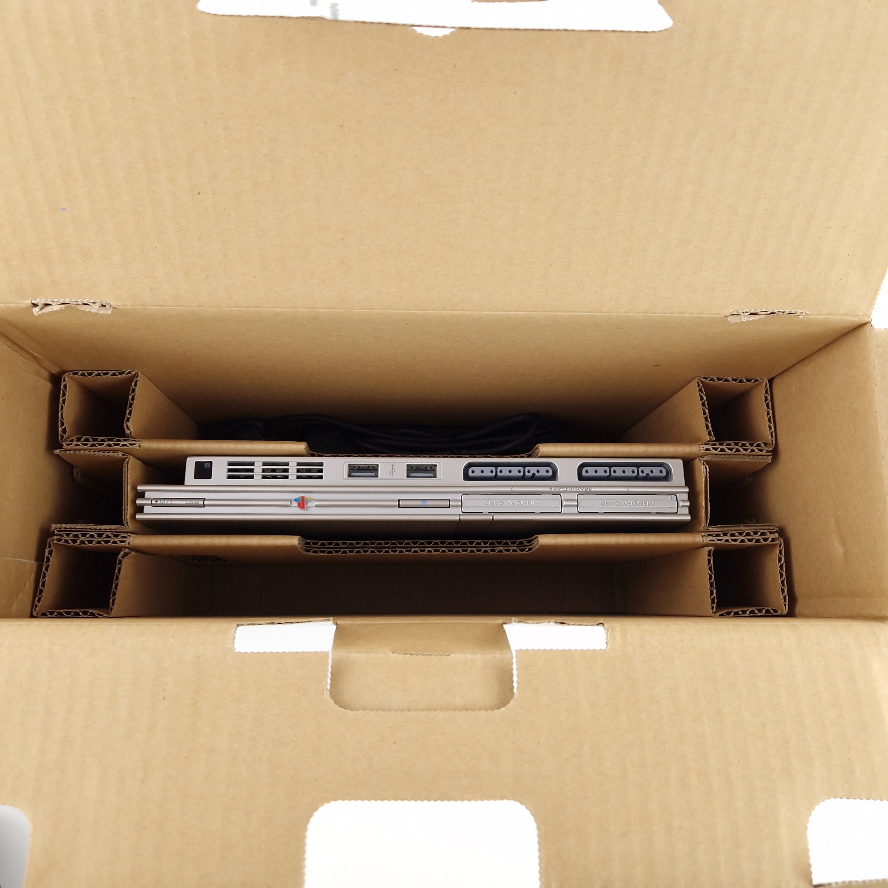 Playstation 2 Konsole Sony PS2 Slim Silber OVP PAL