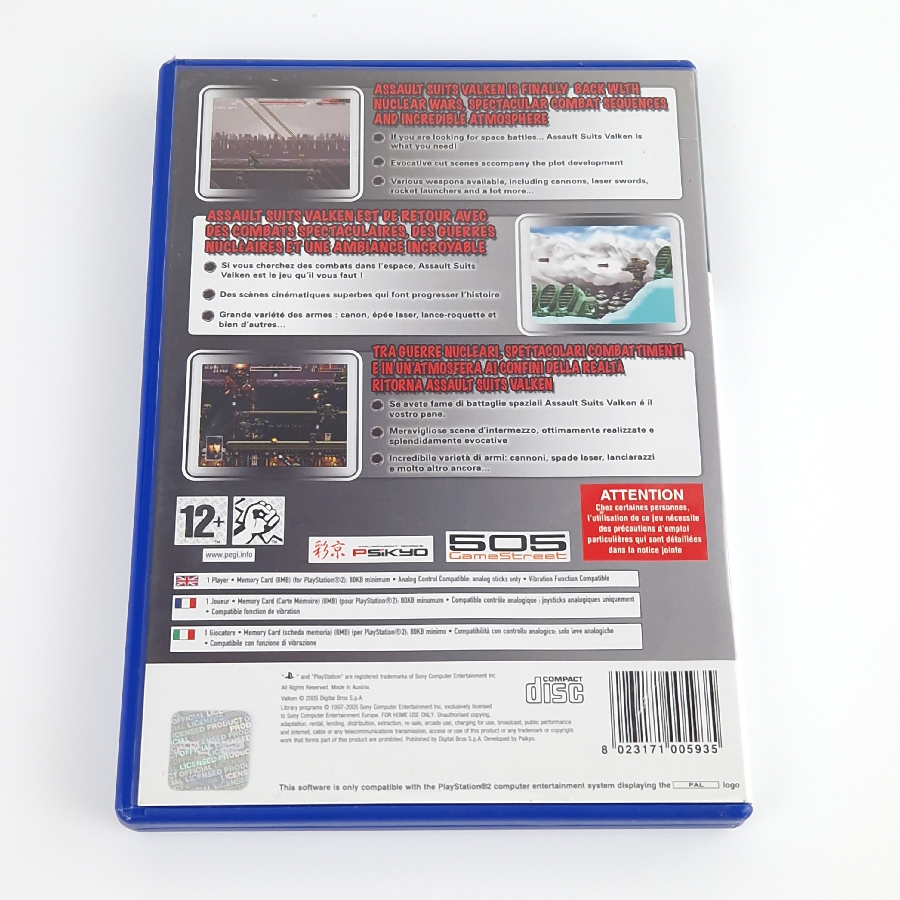 Playstation 2 Spiel – Assault Suits Valken OVP PAL