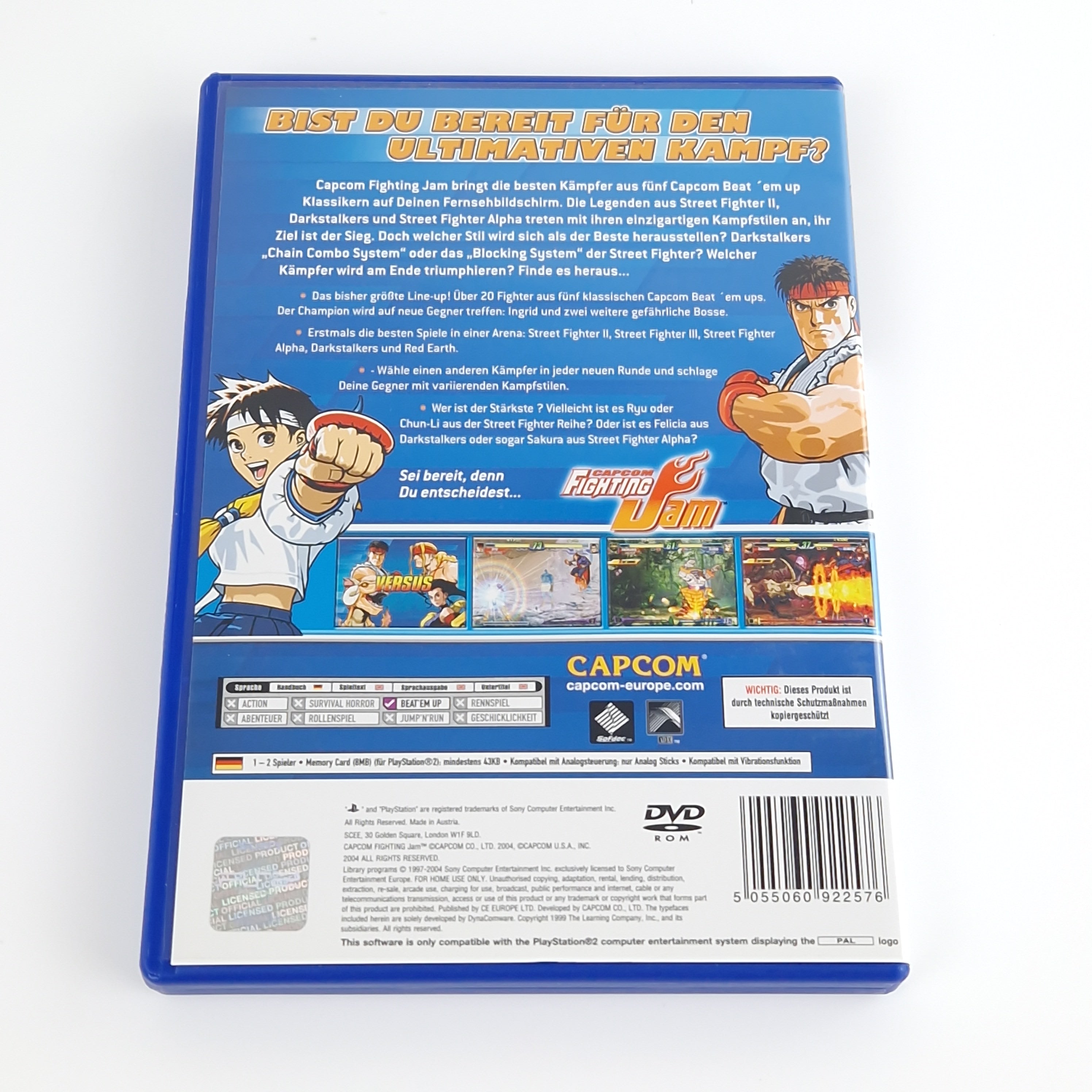 Playstation 2 Spiel – Capcom Fighting Jam OVP PAL