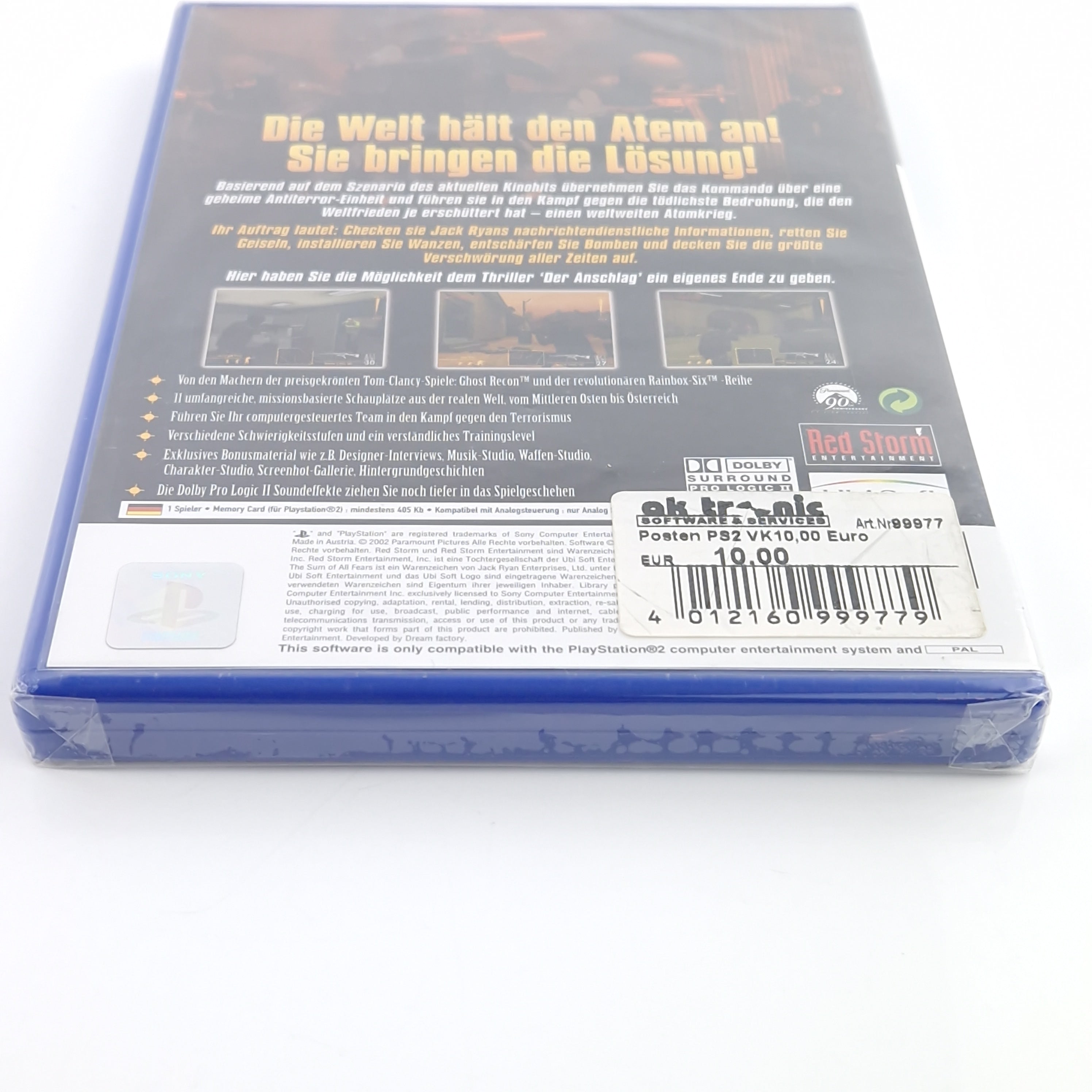 Playstation 2 Spiel – Der Anschlag Neu Resealed PS2 PAL