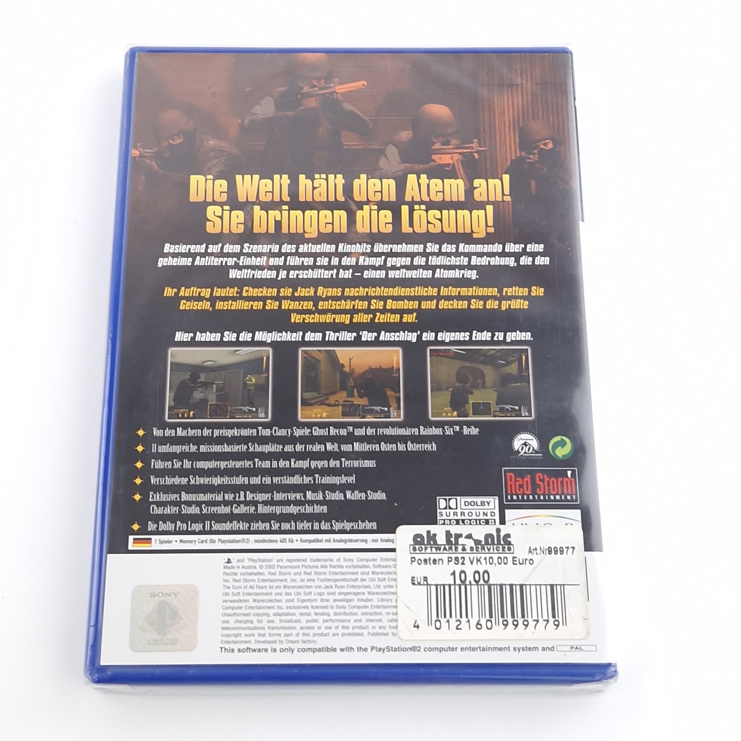 Playstation 2 Spiel – Der Anschlag Neu Resealed PS2 PAL