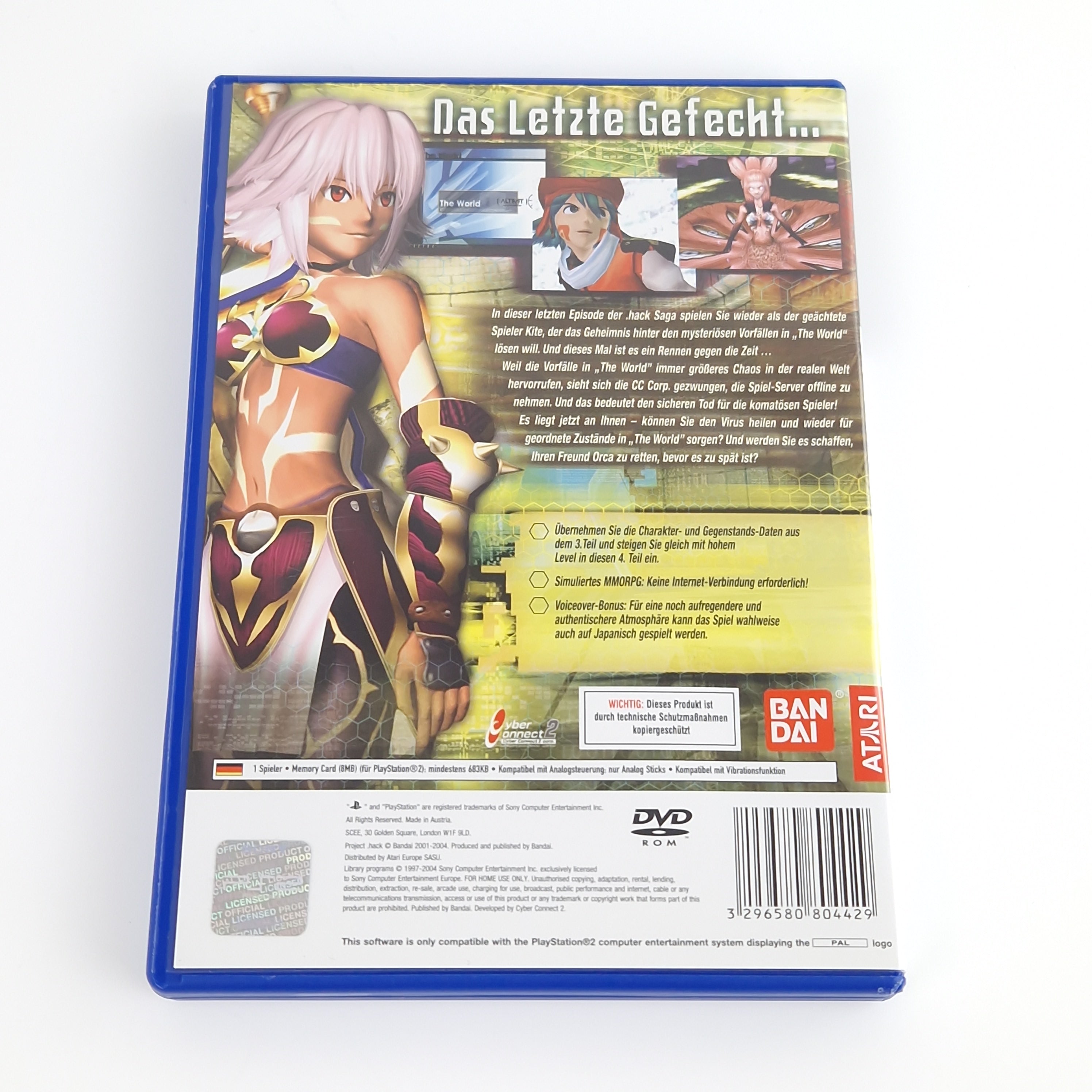 Playstation 2 Spiel – Dot Hack Quarantine The Final Chapter PS2