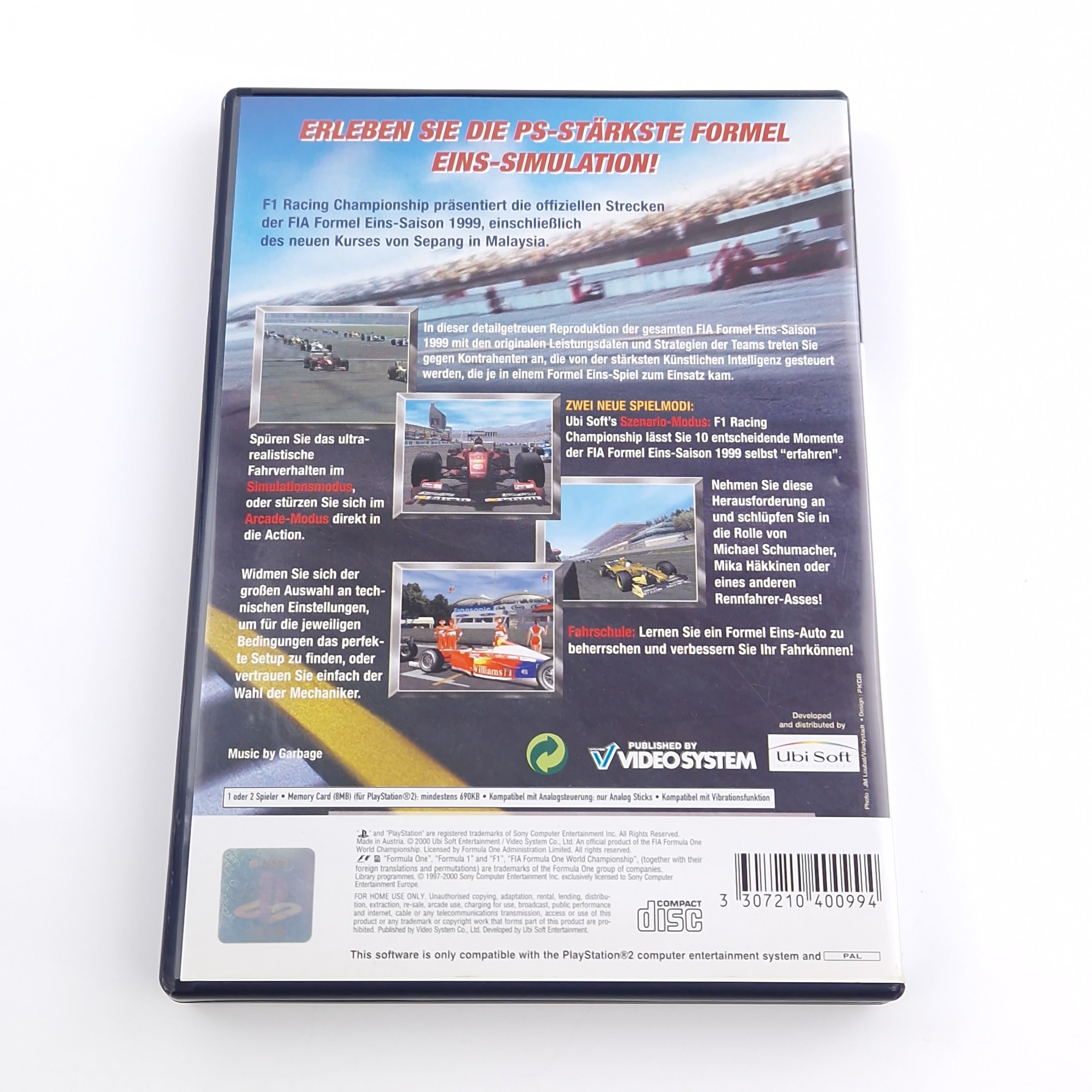 Playstation 2 Spiel – F1 Racing Championship OVP PAL