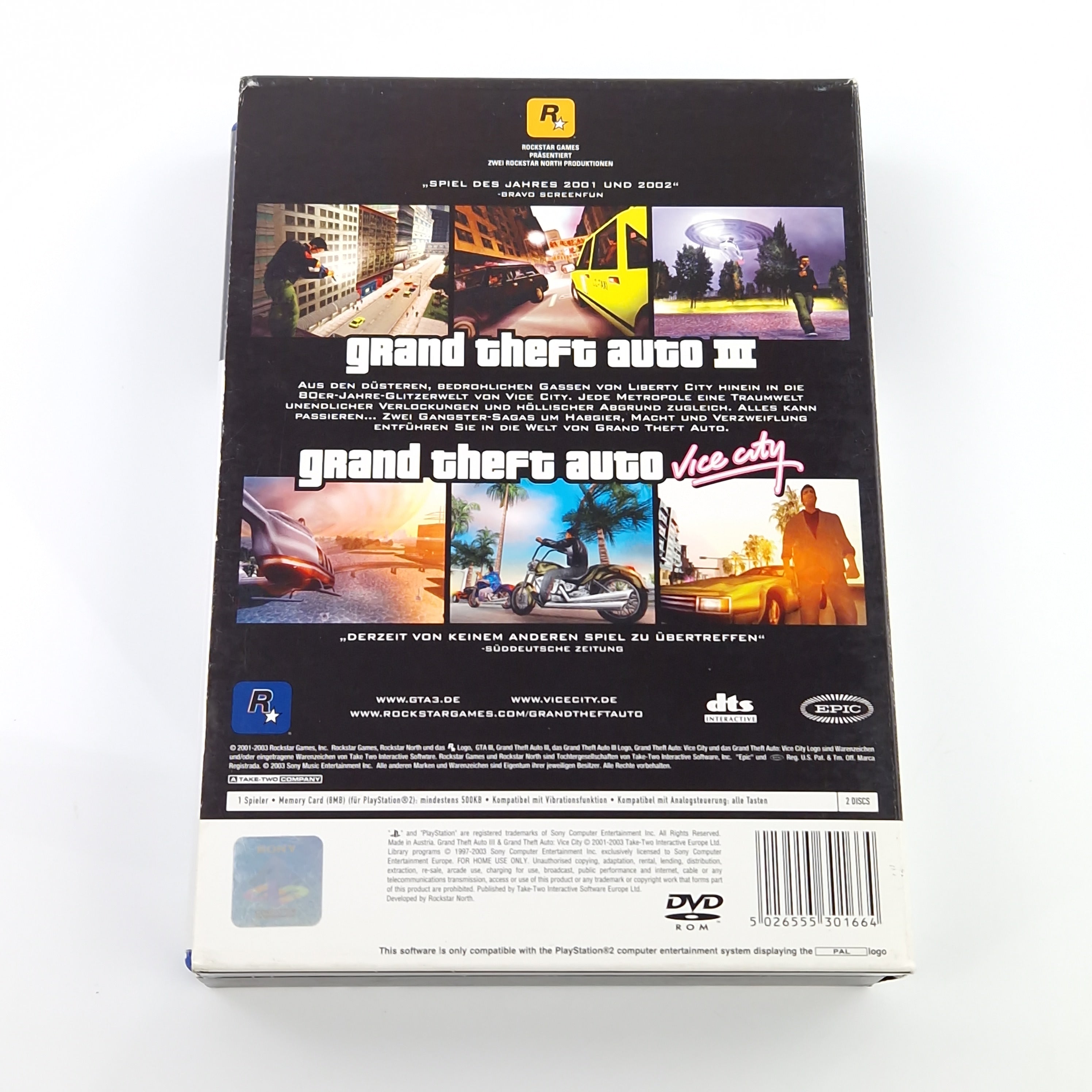 Playstation 2 Spiel – Grand Theft Auto Doppelpack OVP PAL