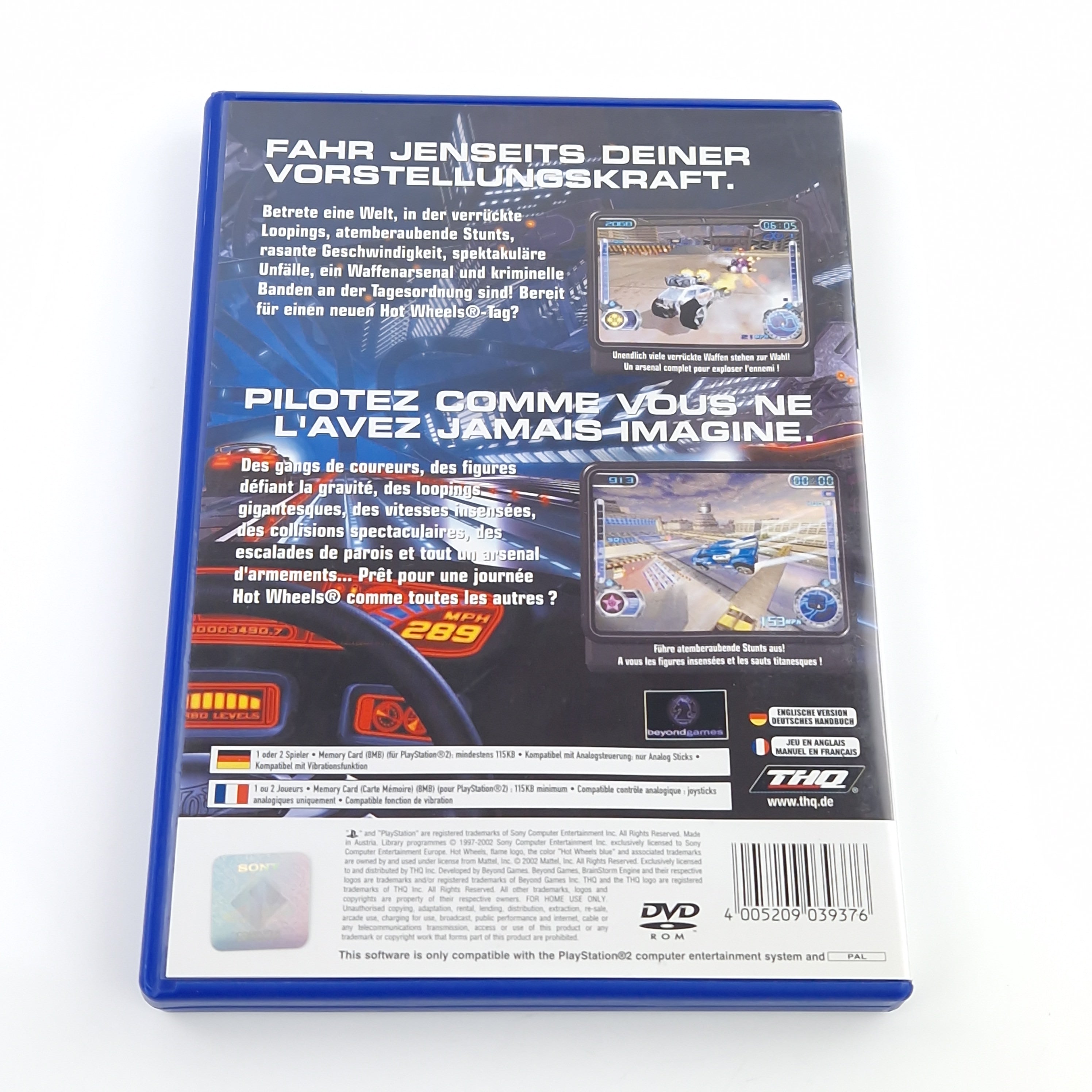 Playstation 2 Spiel – Hot Wheels Velocity Maximum Justice OVP