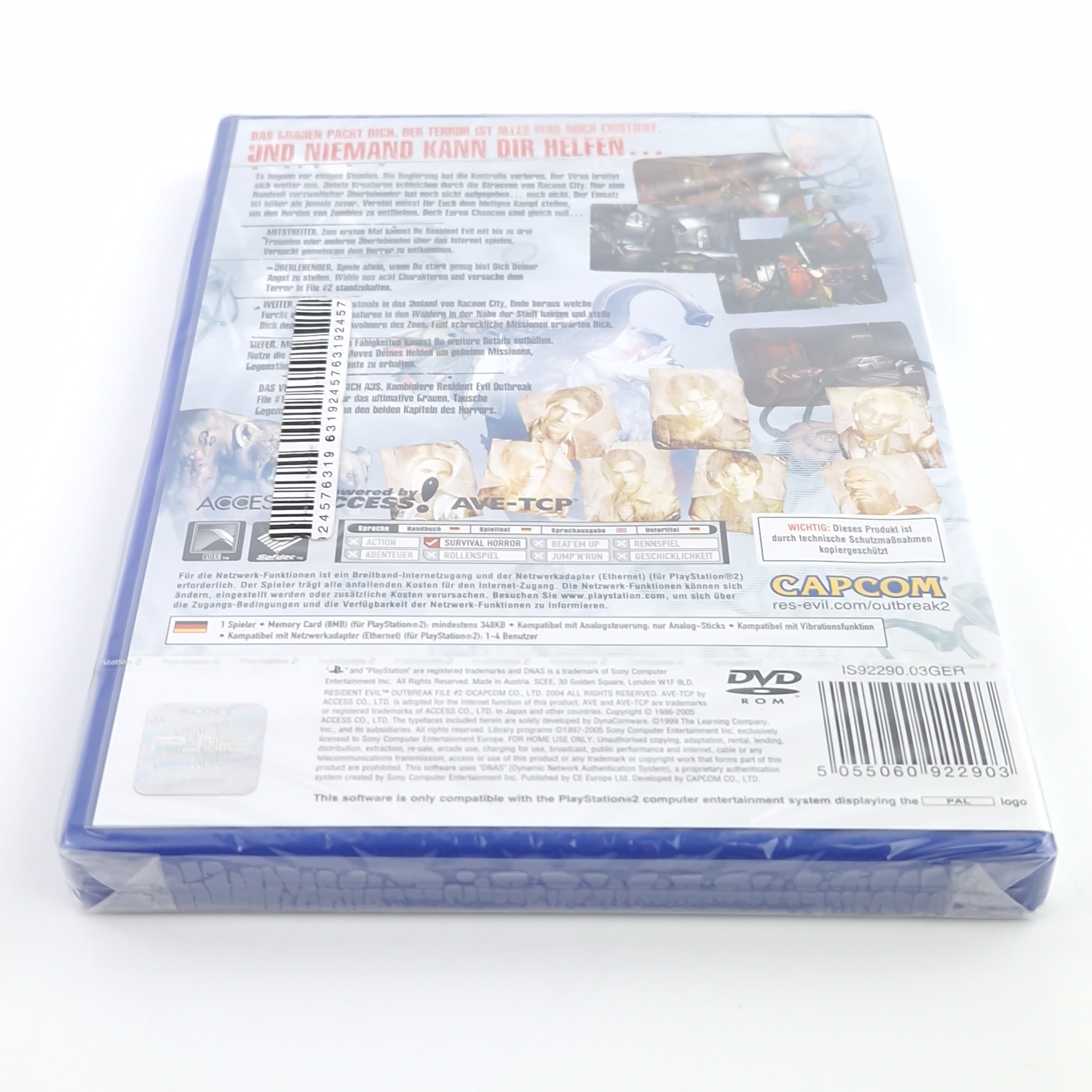Playstation 2 Spiel – Resident Evil Outbreak File 2 Neu