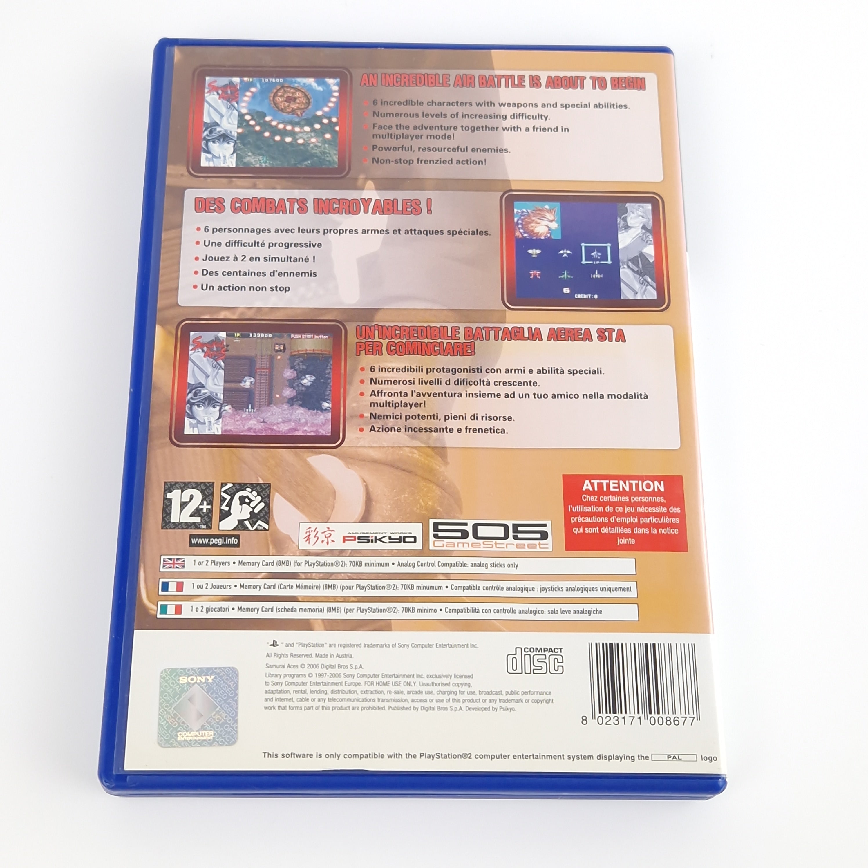 Playstation 2 Spiel – Samurai Aces mit OVP PAL