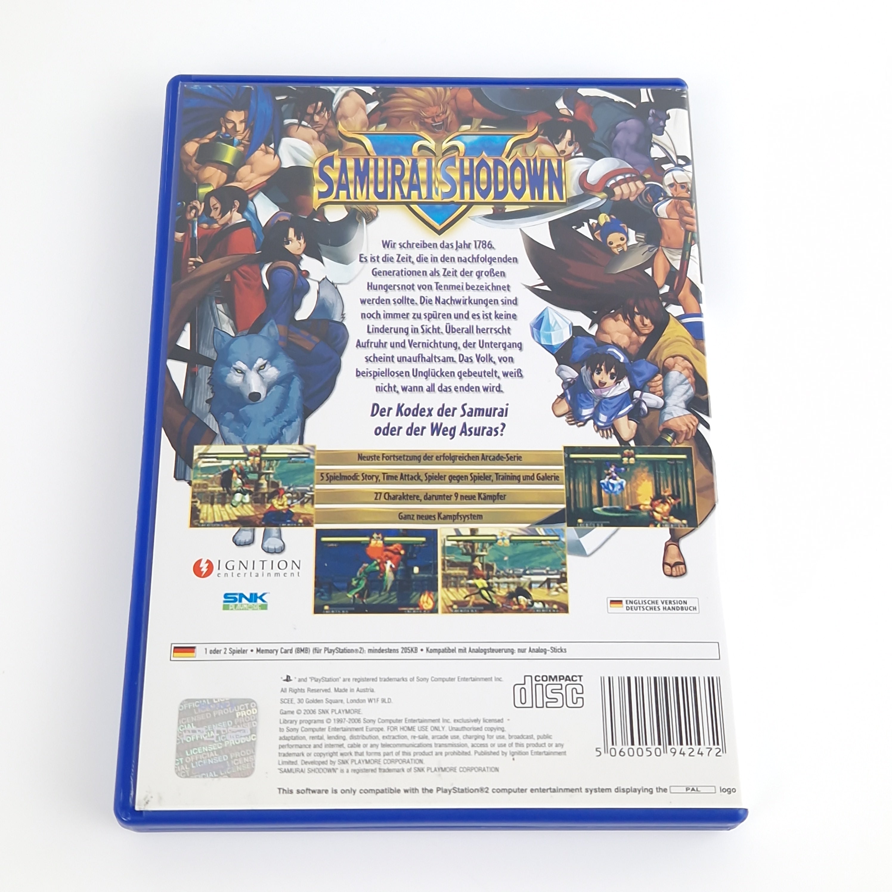 Playstation 2 Spiel – Samurai Showdown V OVP PAL
