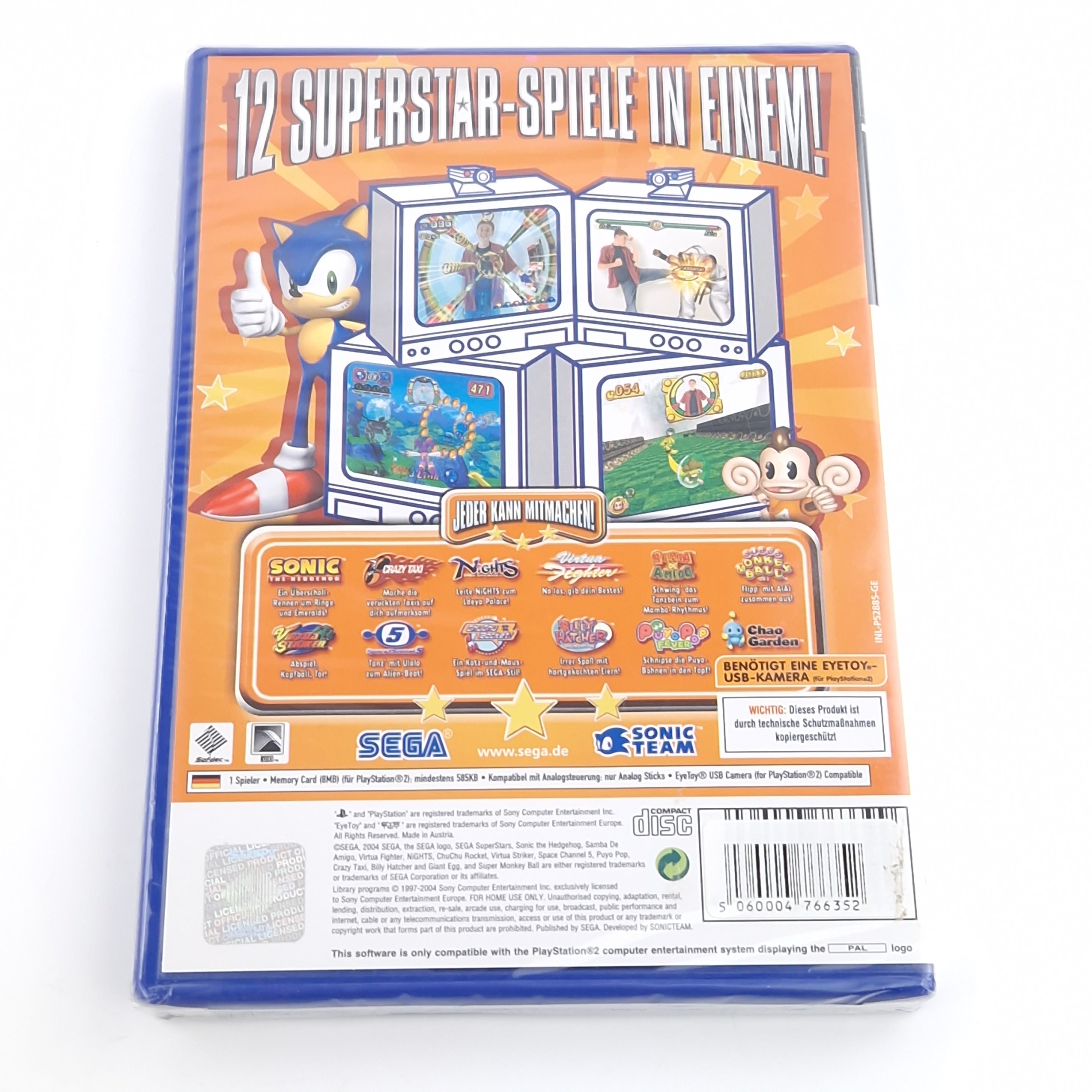 Playstation 2 Spiel – Sega Superstars Neu Resealed PAL